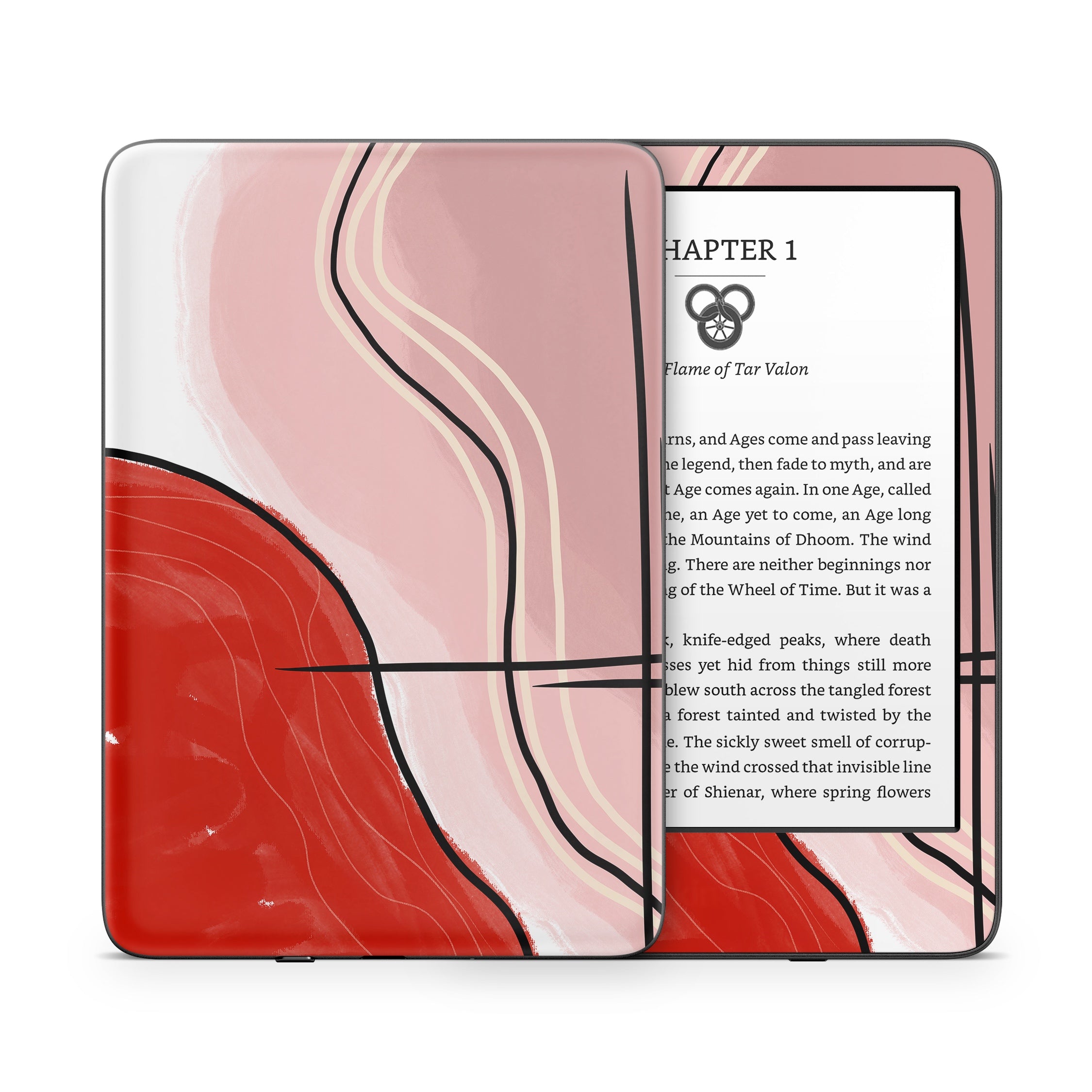 Abstract Red - Amazon Kindle Skin