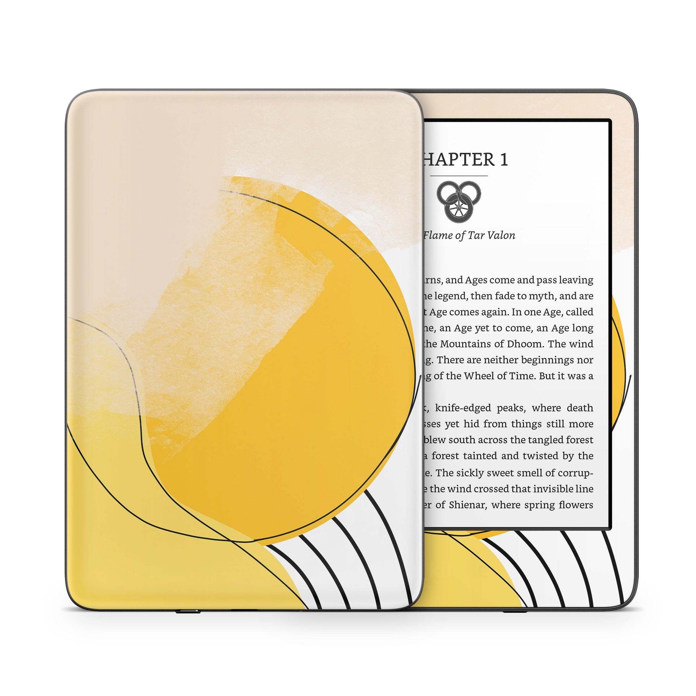 Abstract Yellow - Amazon Kindle Skin