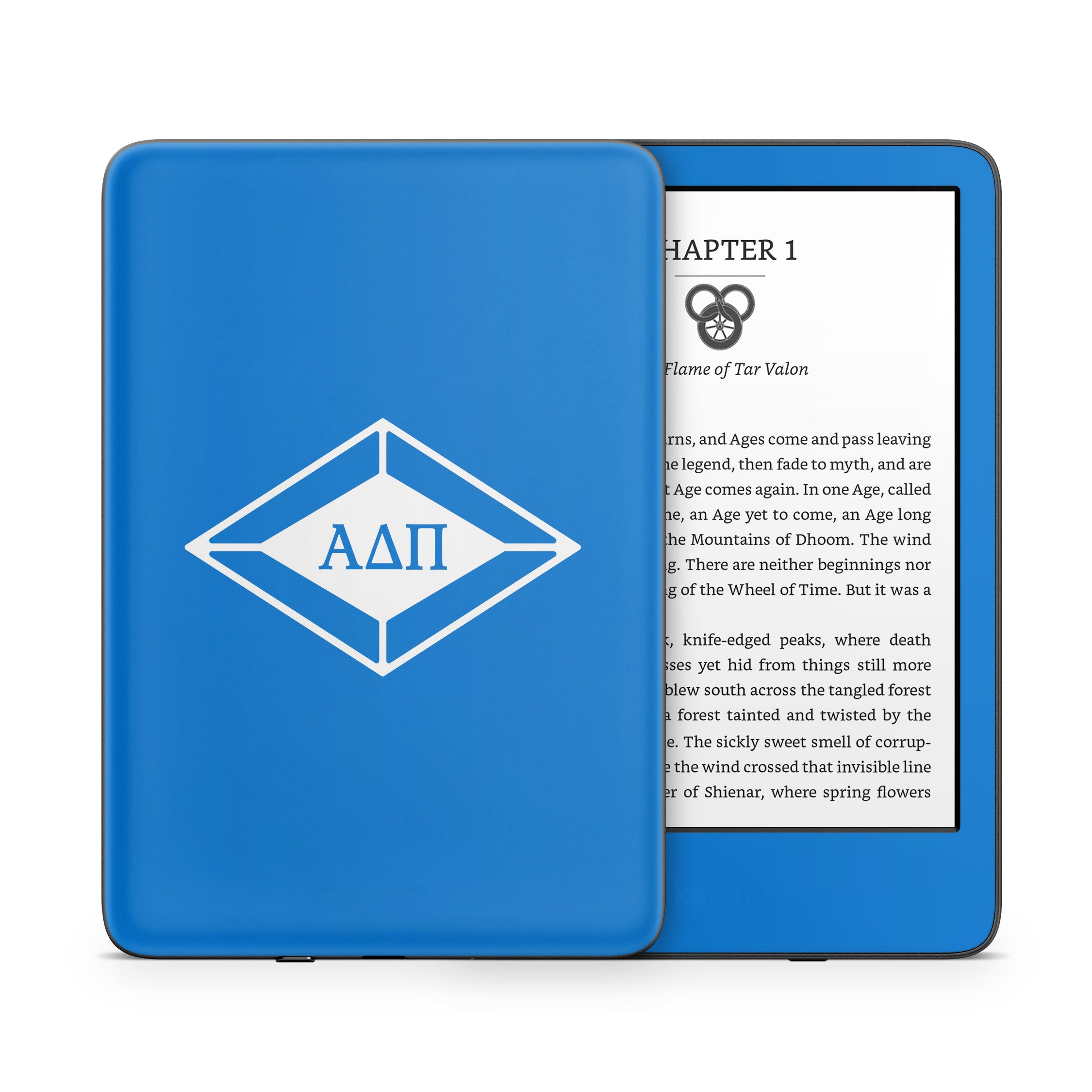 Alpha Delta Pi Diamond Letters Azure - Amazon Kindle Skin