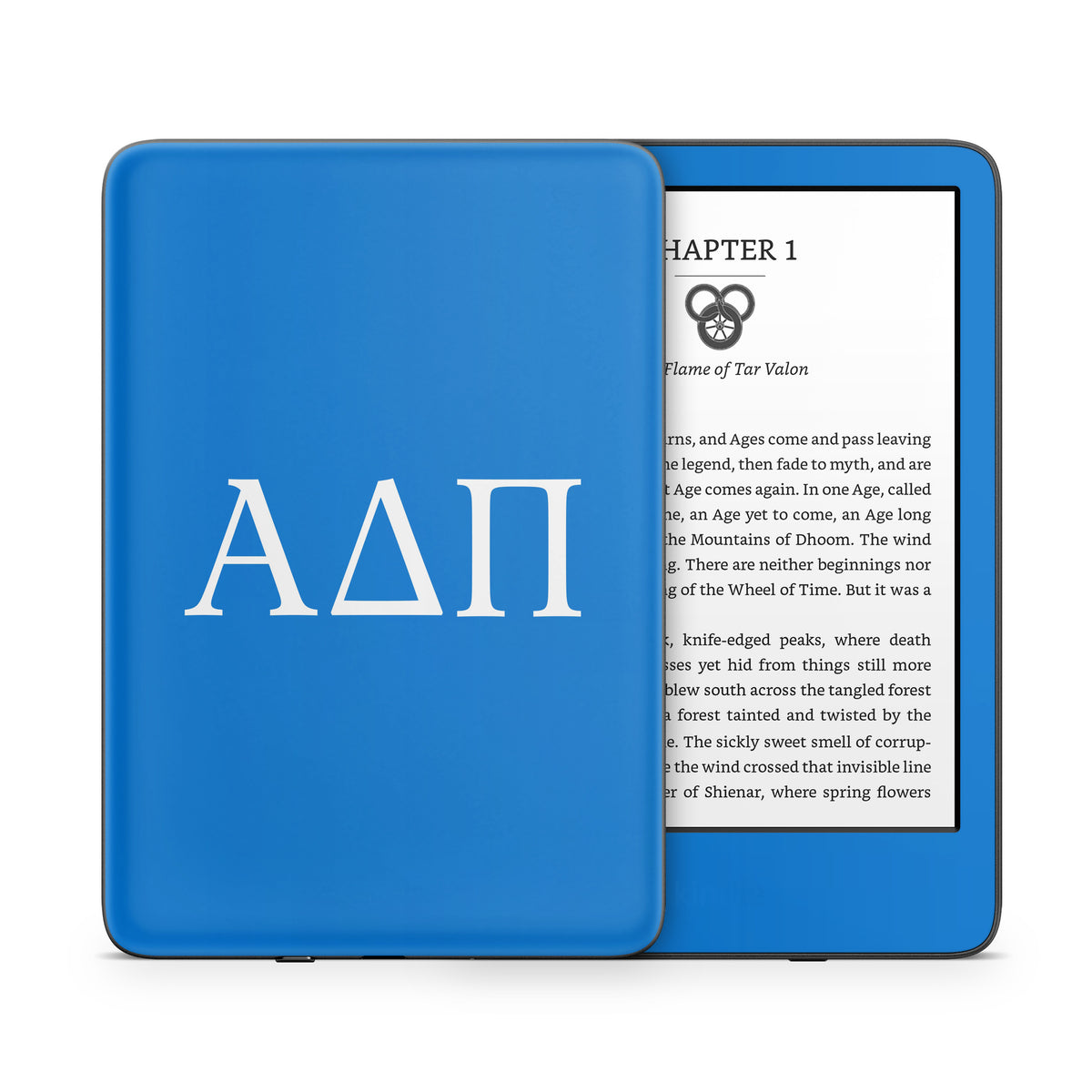 Alpha Delta Pi Greek Letters Azure - Amazon Kindle Skin