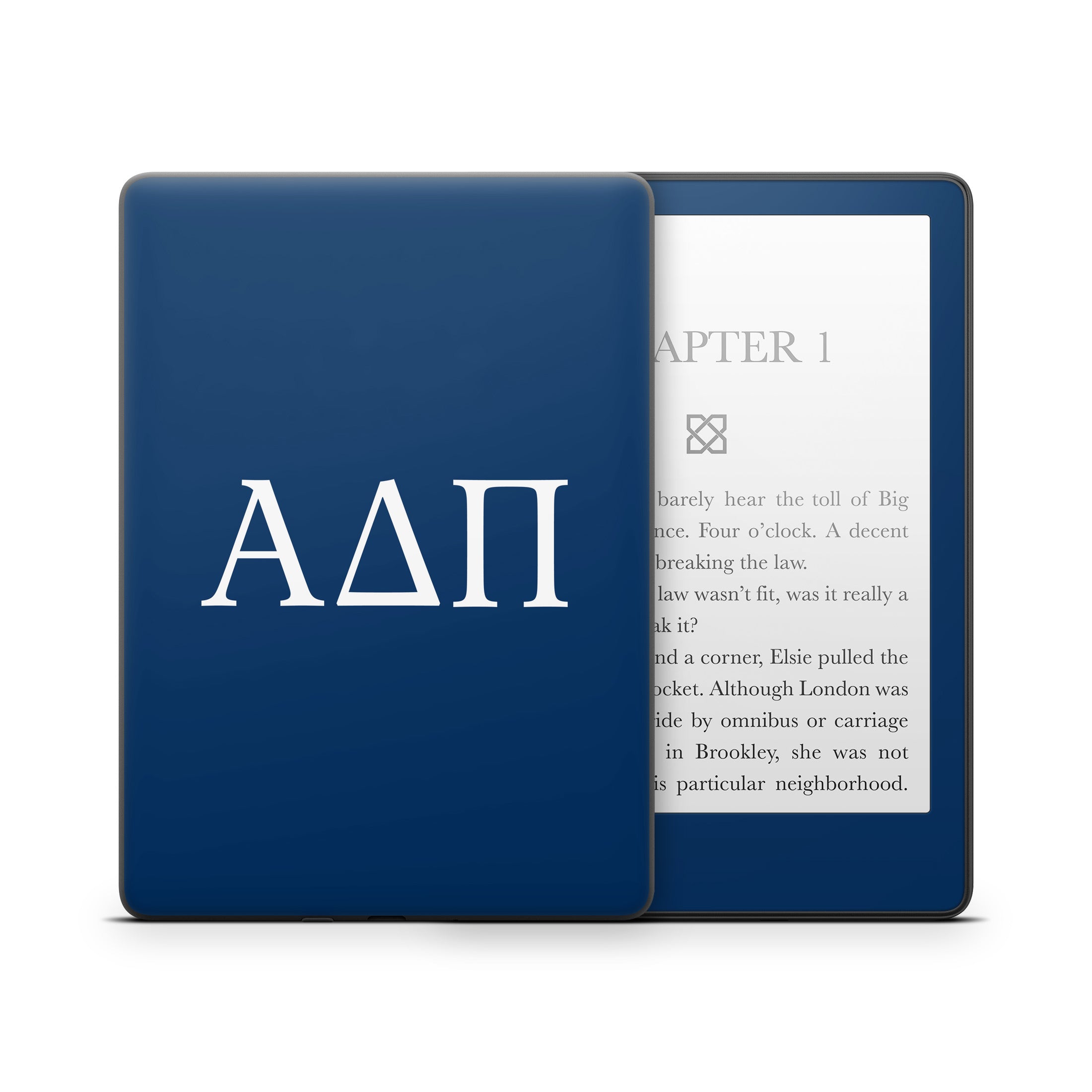 Alpha Delta Pi Greek Letters Midnight - Amazon Kindle Skin