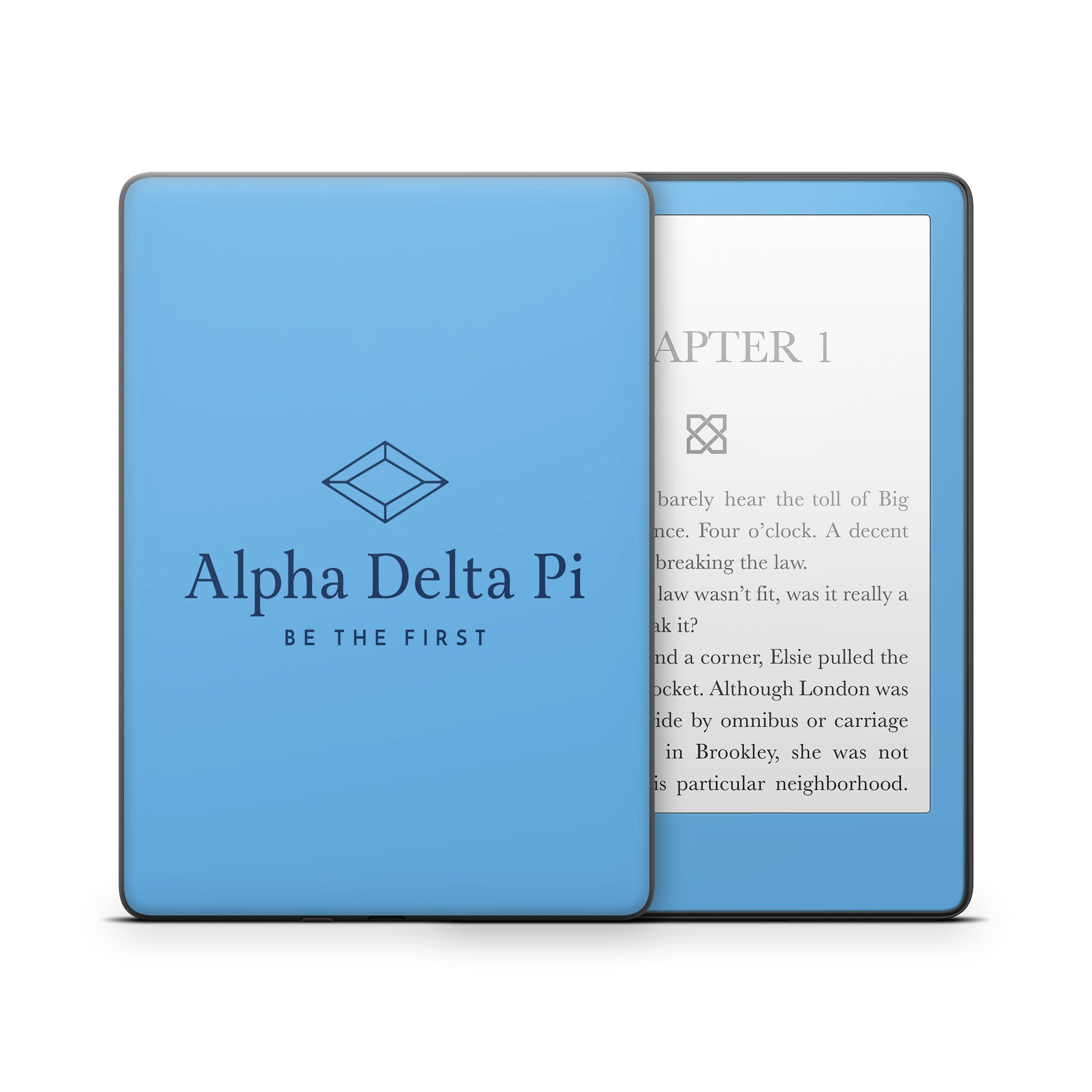 Alpha Delta Pi Primary Logo Adelphean Blue - Amazon Kindle Skin