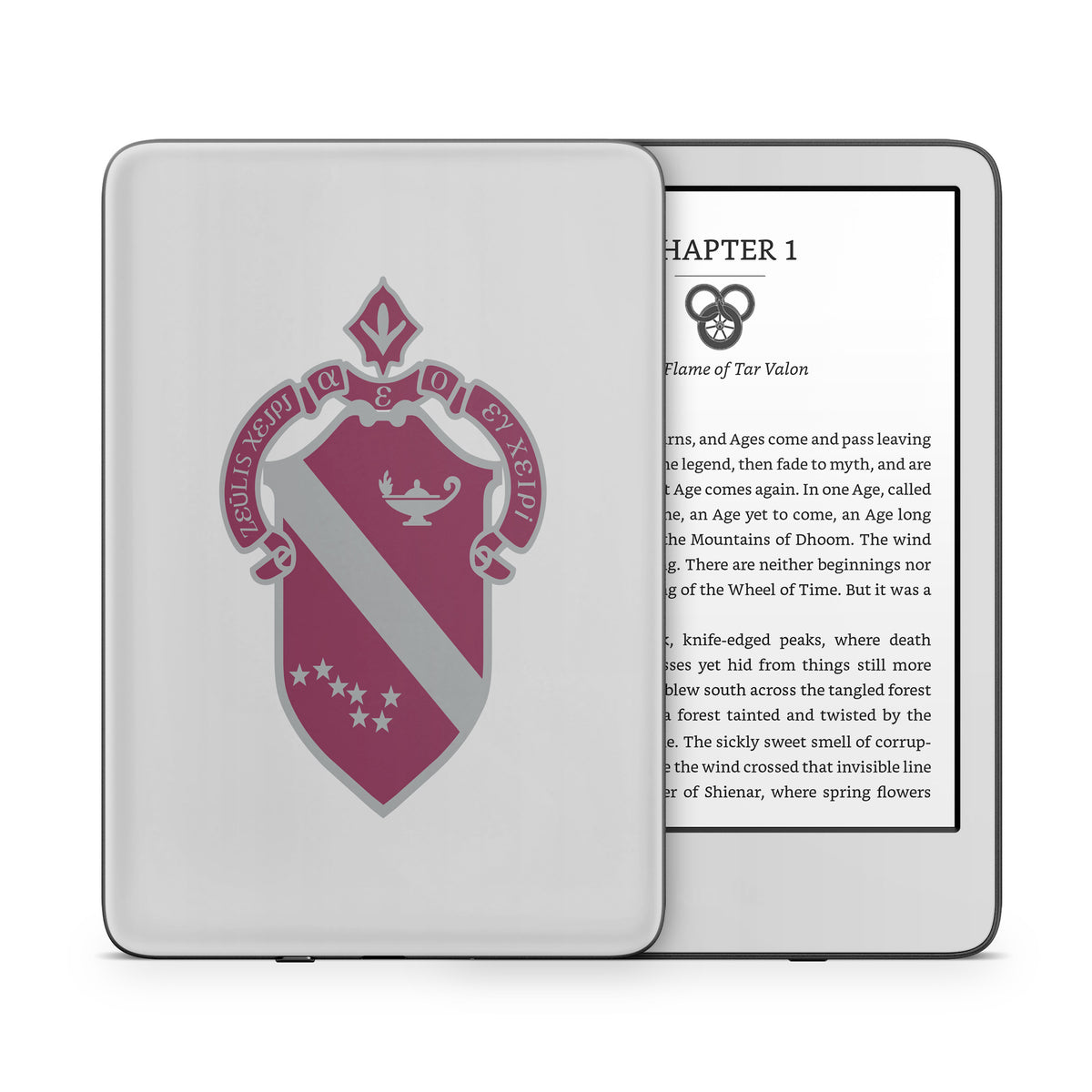 Alpha Phi Crest Silver - Amazon Kindle Skin