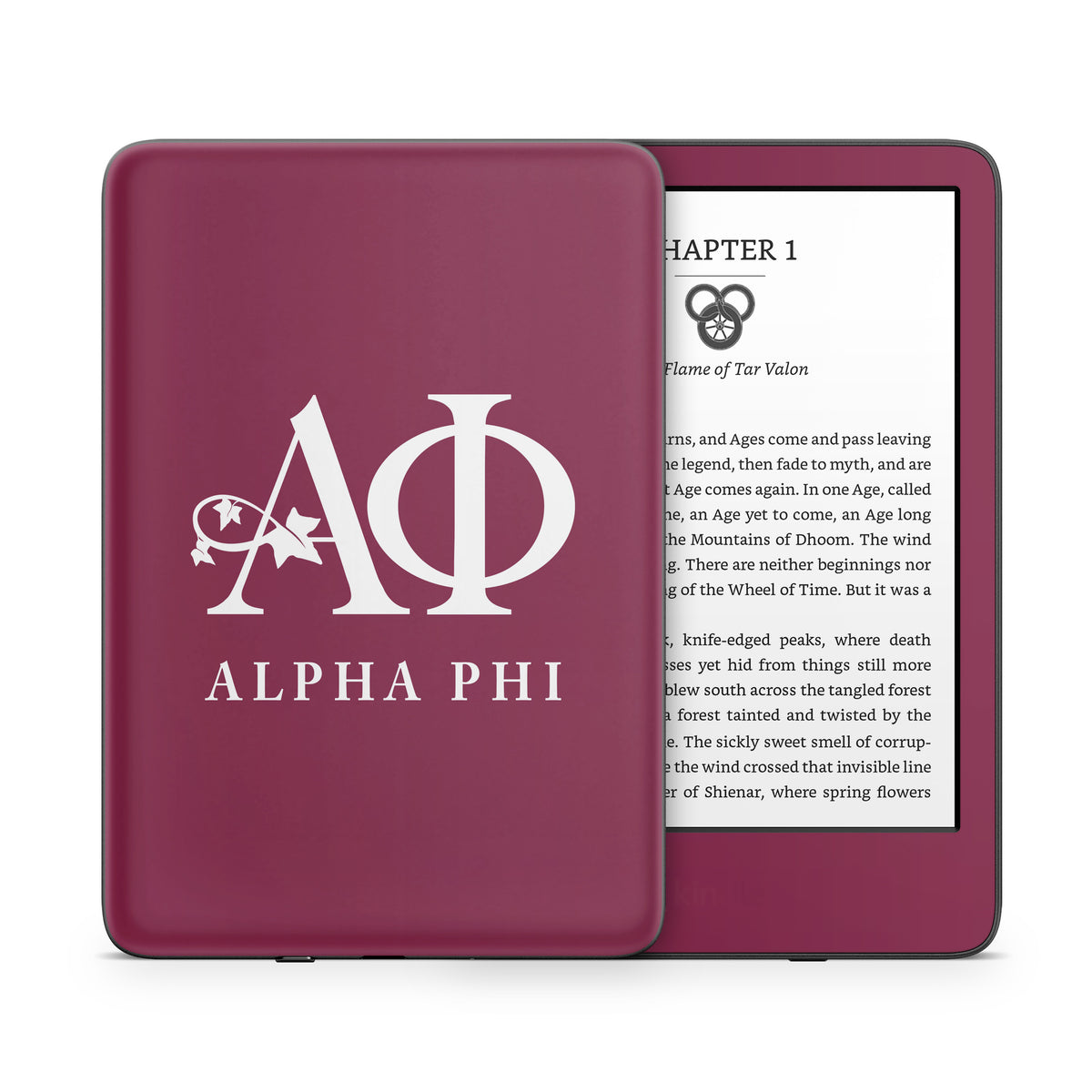 Alpha Phi Bordeaux - Amazon Kindle Skin