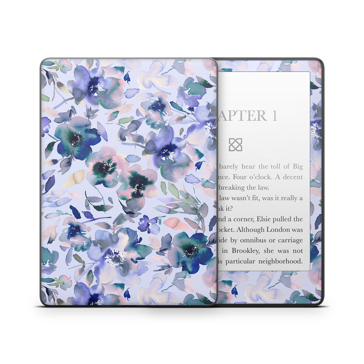 Aquatic Artistic Flowers - Amazon Kindle Skin