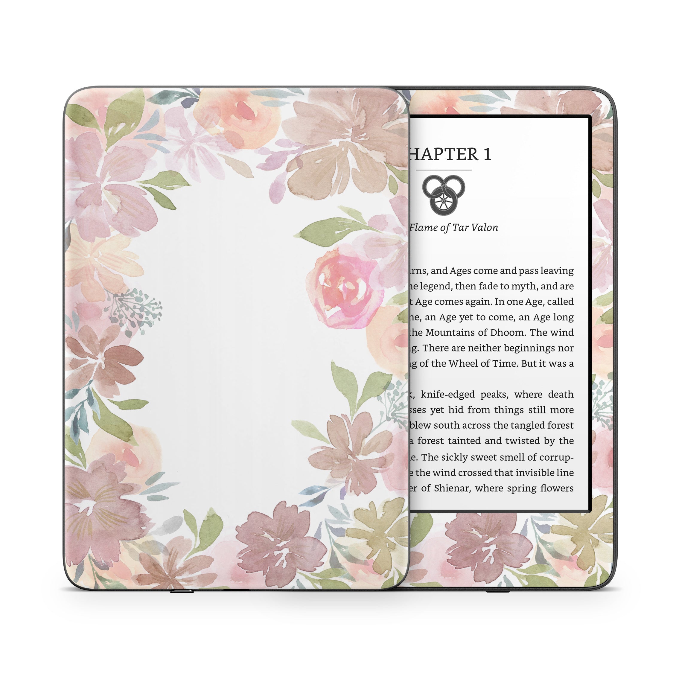 Blush Flower Frame - Amazon Kindle Skin