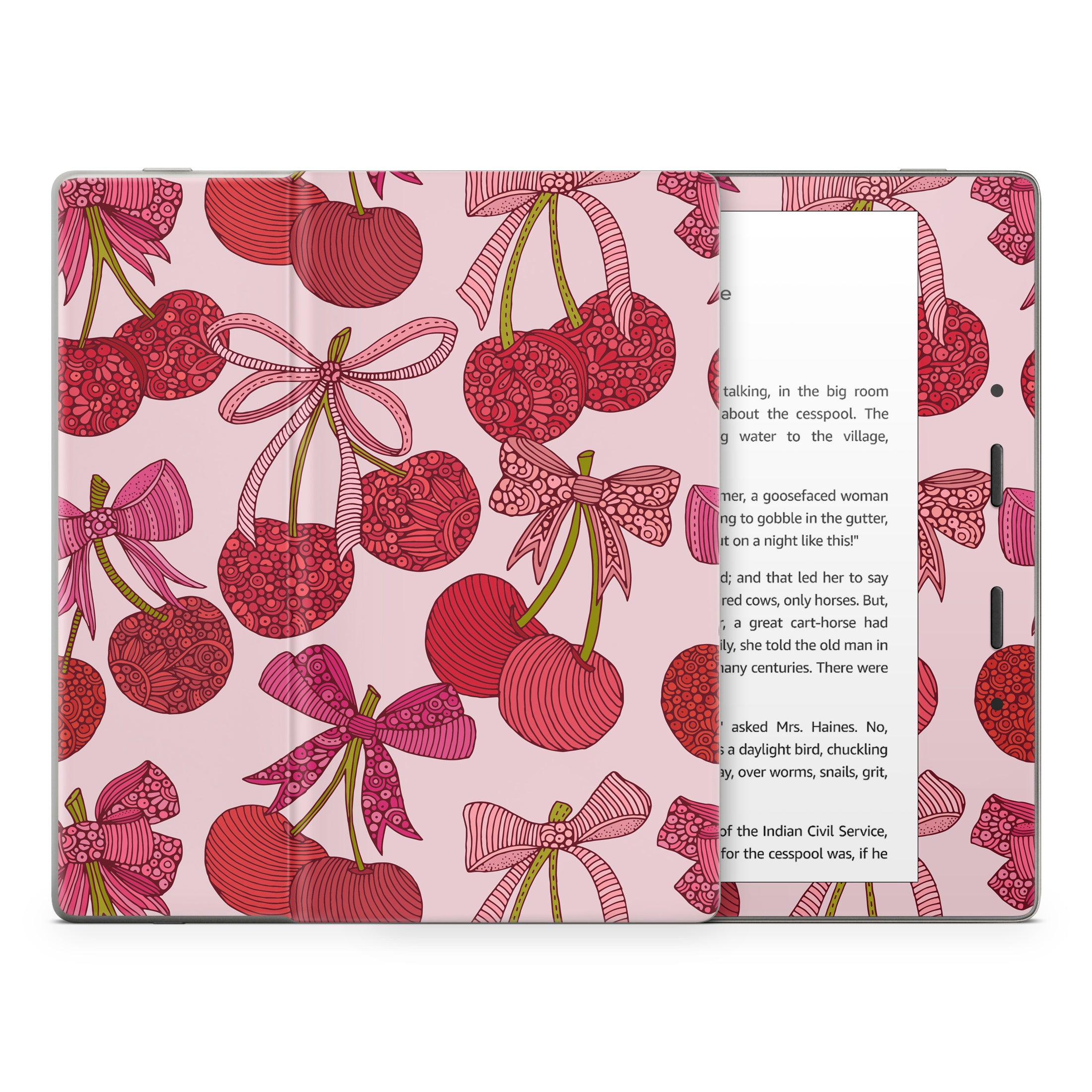 Cherry with Bows - Amazon Kindle Skin