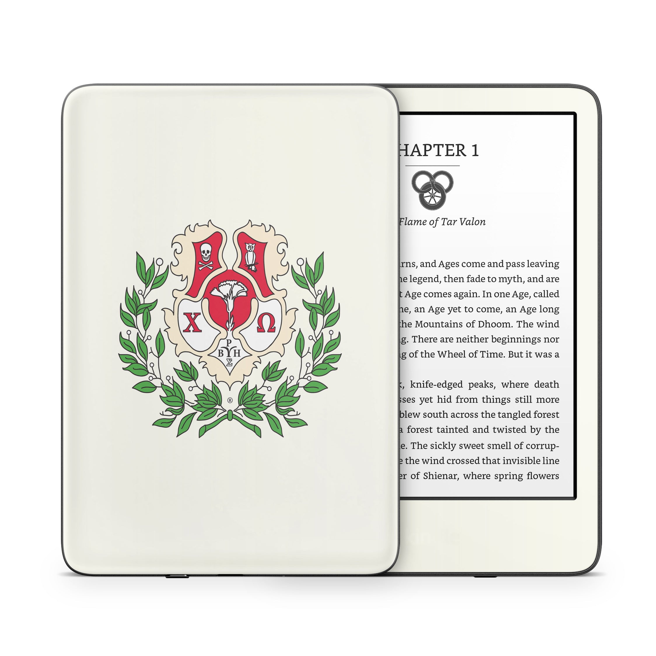 Chi Omega Crest Cream - Amazon Kindle Skin