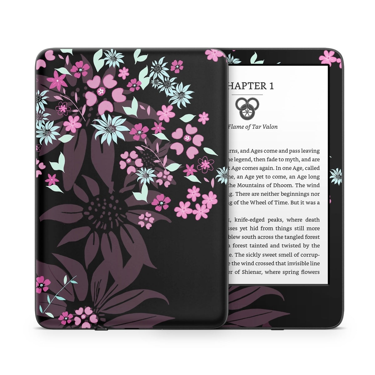 Dark Flowers - Amazon Kindle Skin