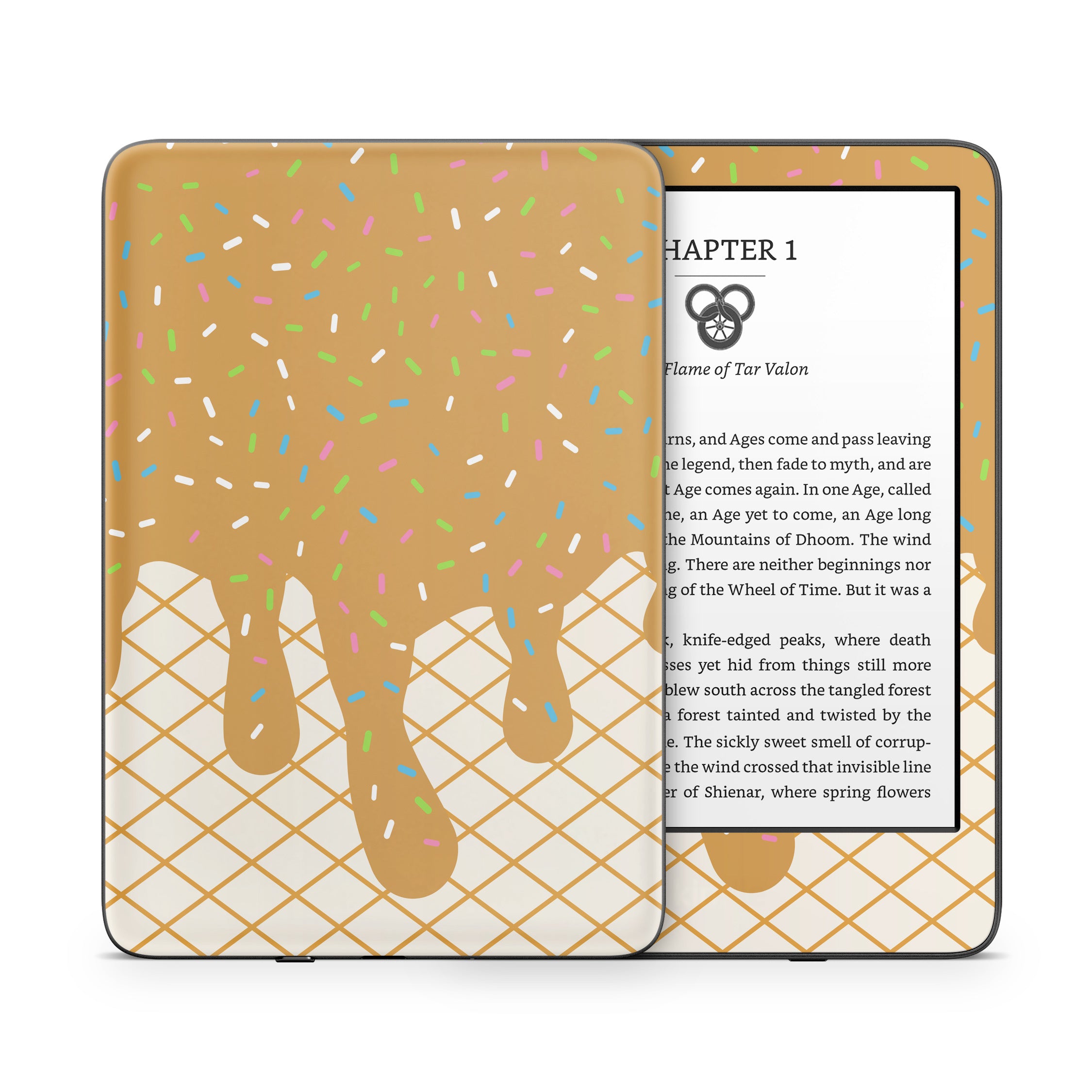 Caramel Ice Cream Drip - Amazon Kindle Skin