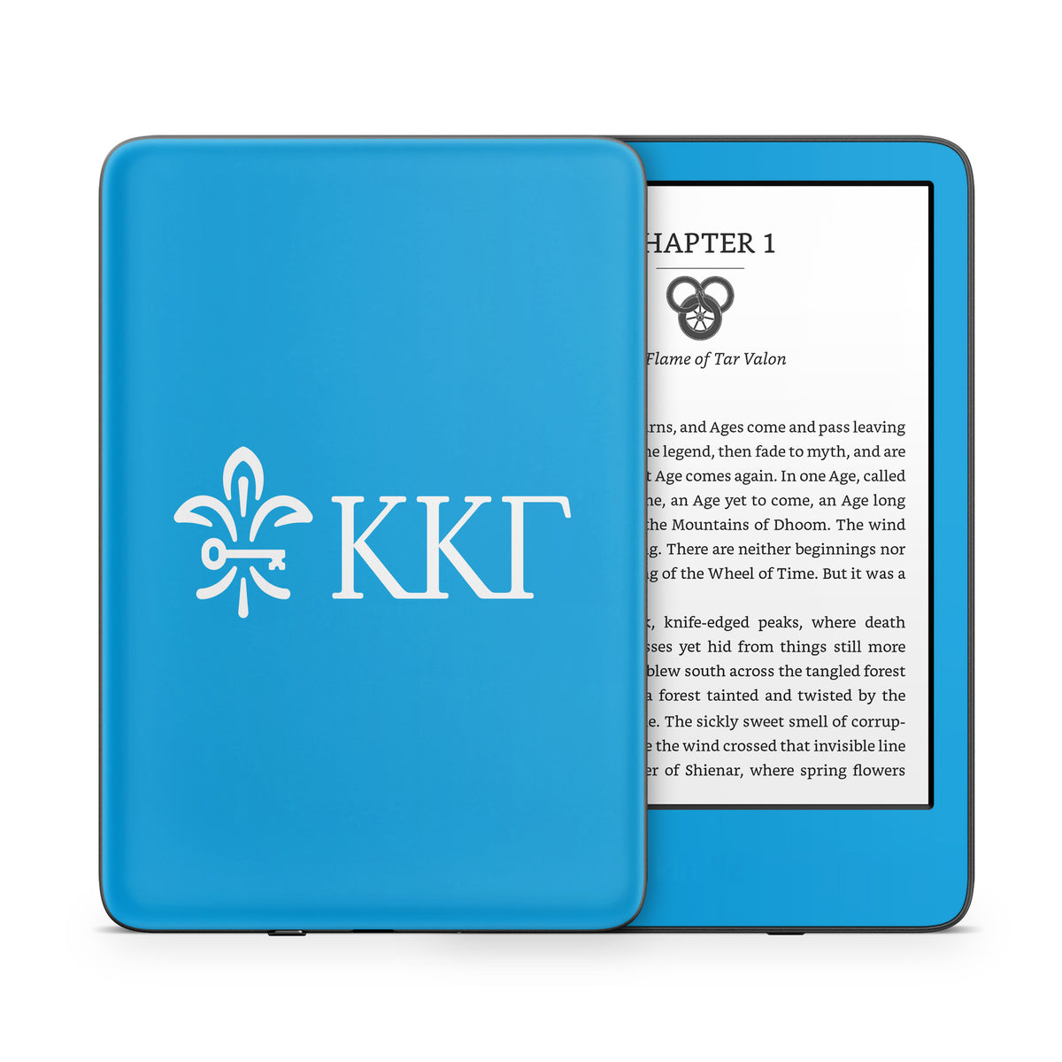 Kappa Kappa Gamma Letterkey Horizontal Gamma Blue - Amazon Kindle Skin