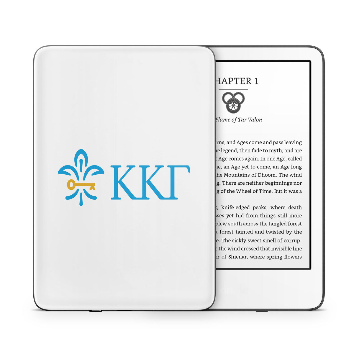Kappa Kappa Gamma Letterkey Horizontal White - Amazon Kindle Skin