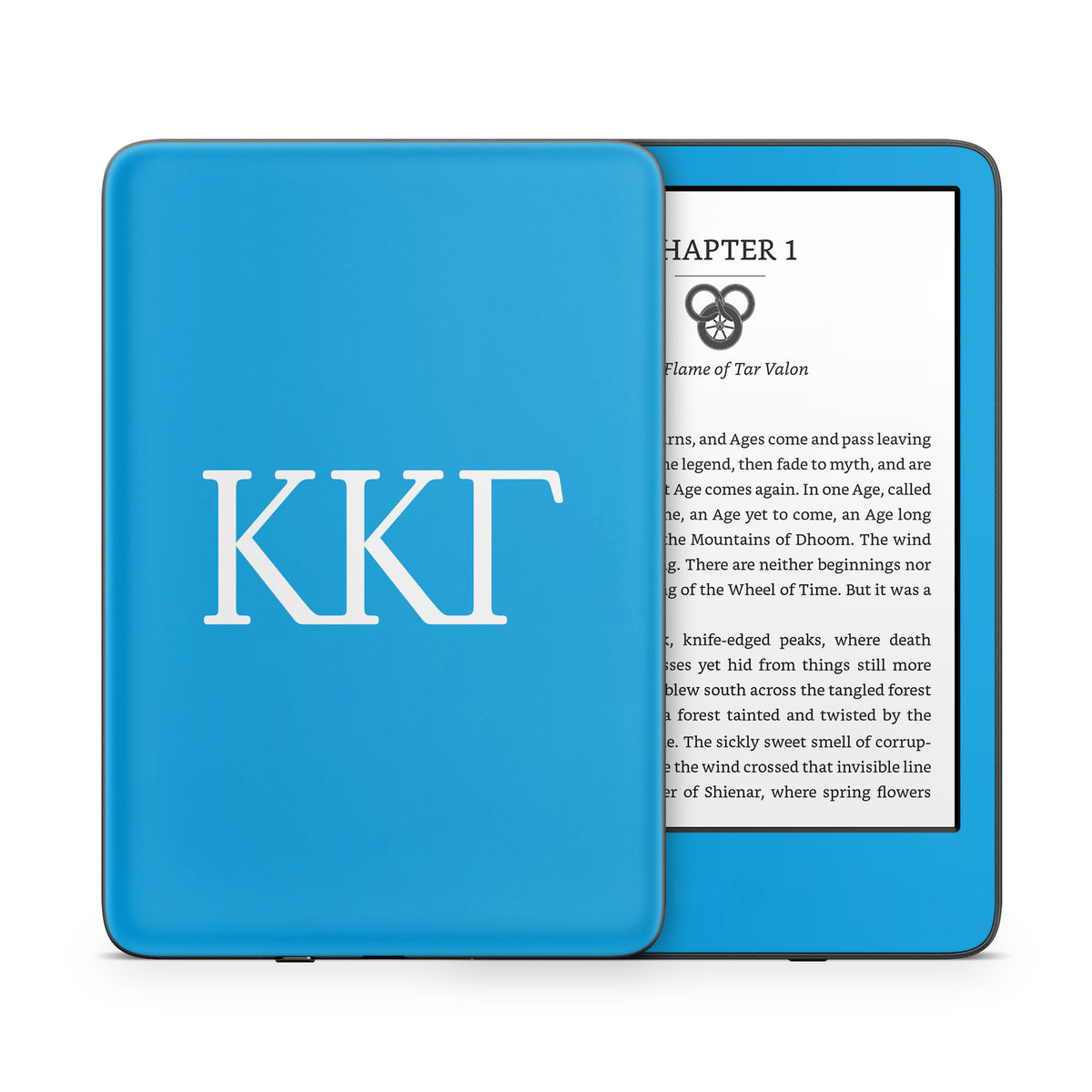 Kappa Kappa Gamma Greek Letters Gamma Blue - Amazon Kindle Skin