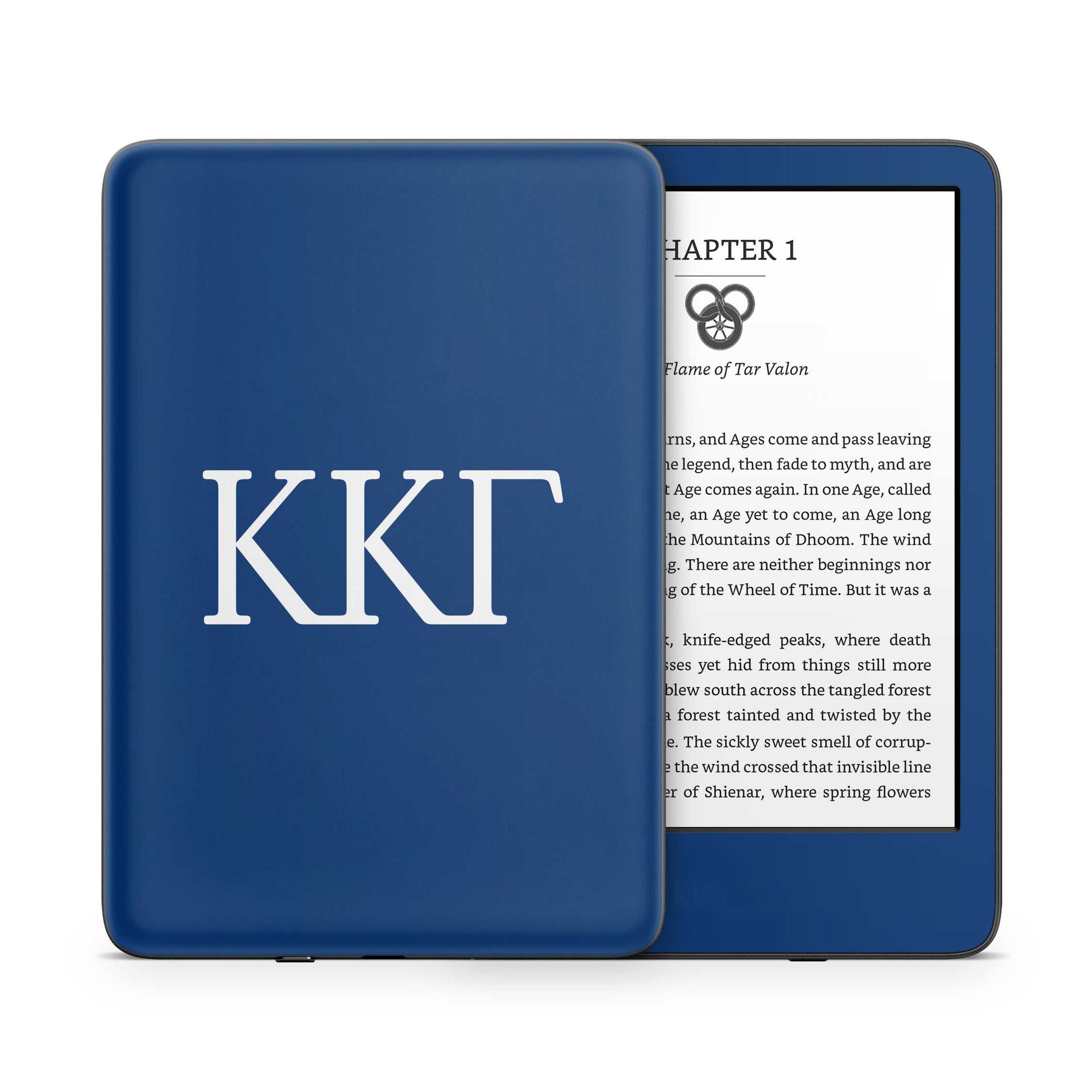 Kappa Kappa Gamma Greek Letters Kappa Blue - Amazon Kindle Skin