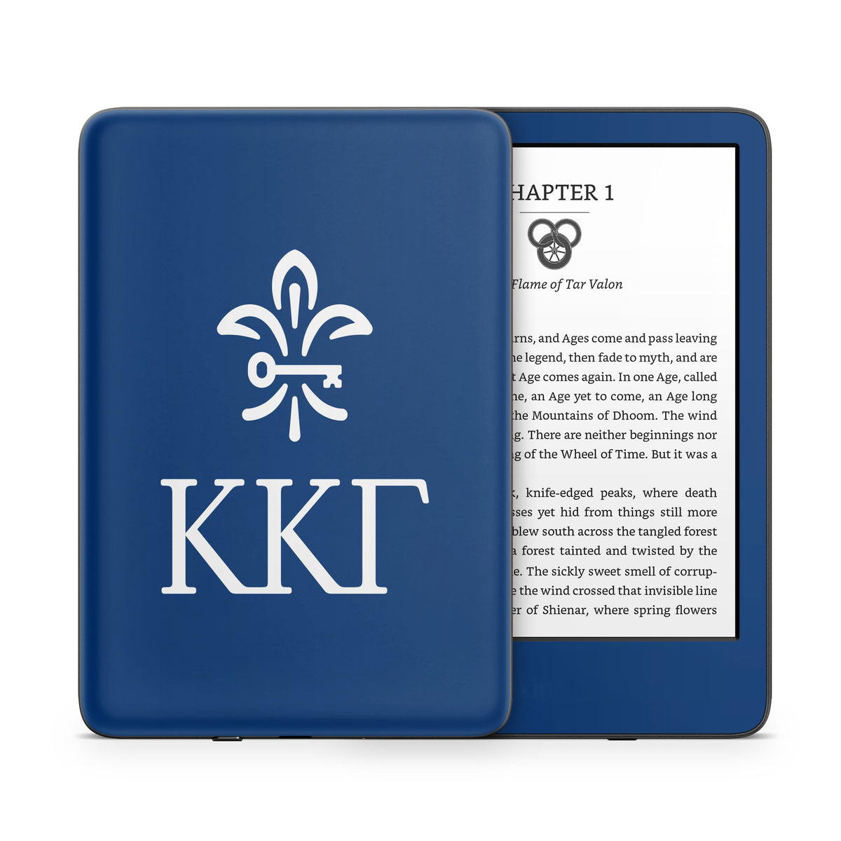 Kappa Kappa Gamma Letterkey Vertical Kappa Blue - Amazon Kindle Skin