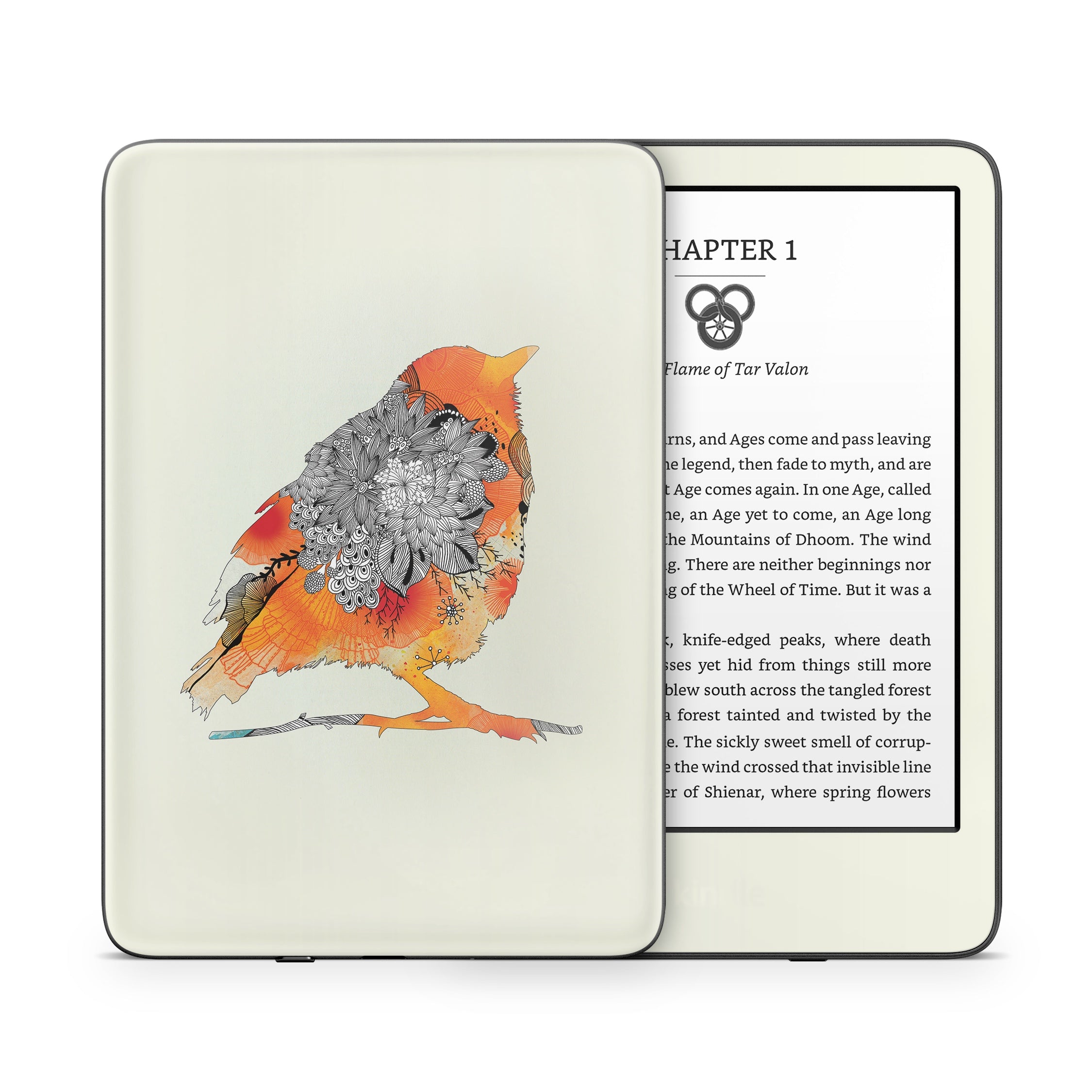 Orange Bird - Amazon Kindle Skin