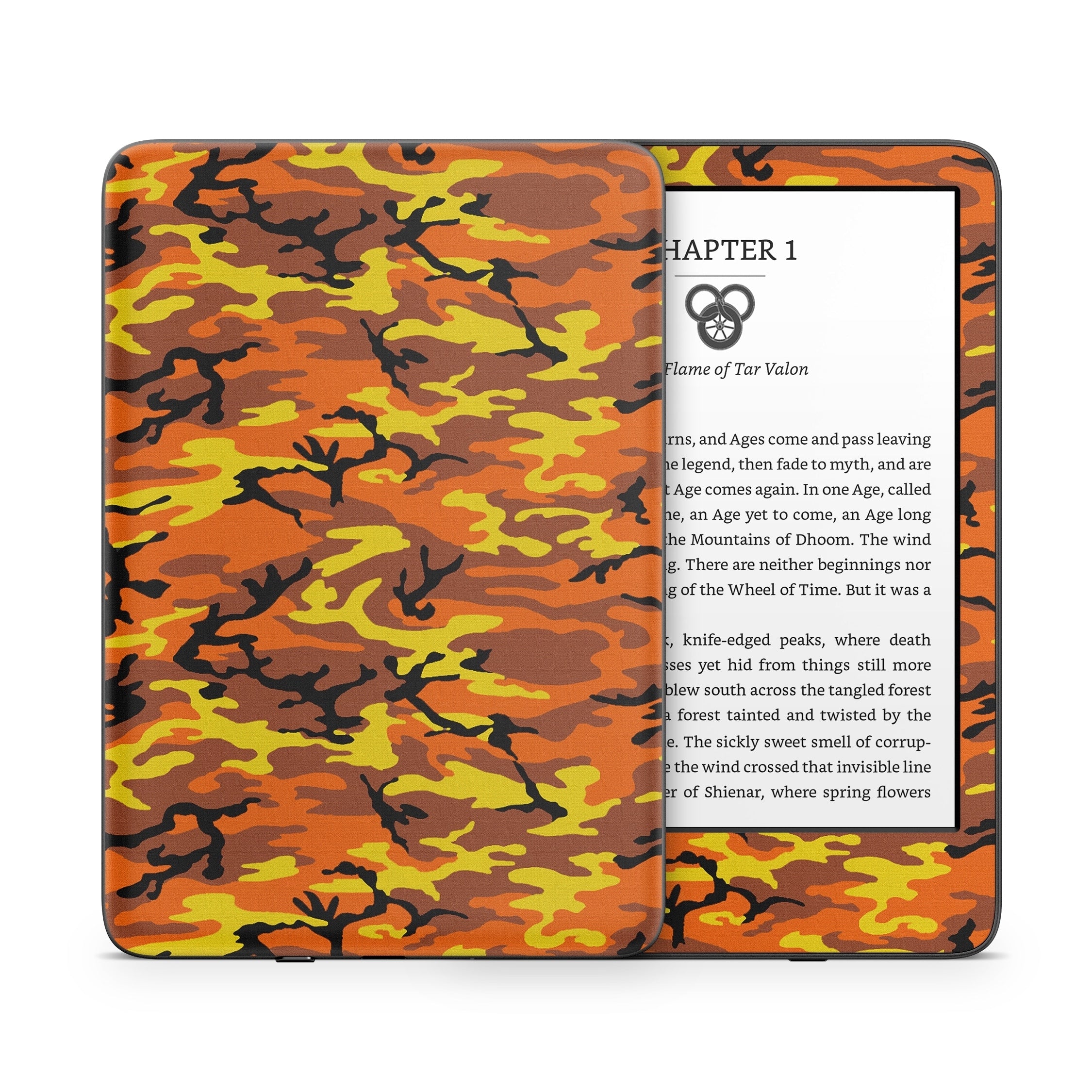 Orange Camo - Amazon Kindle Skin