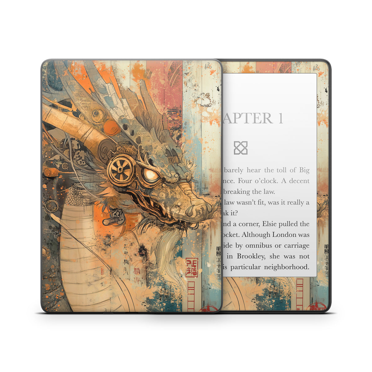 Orange Dragon - Amazon Kindle Skin