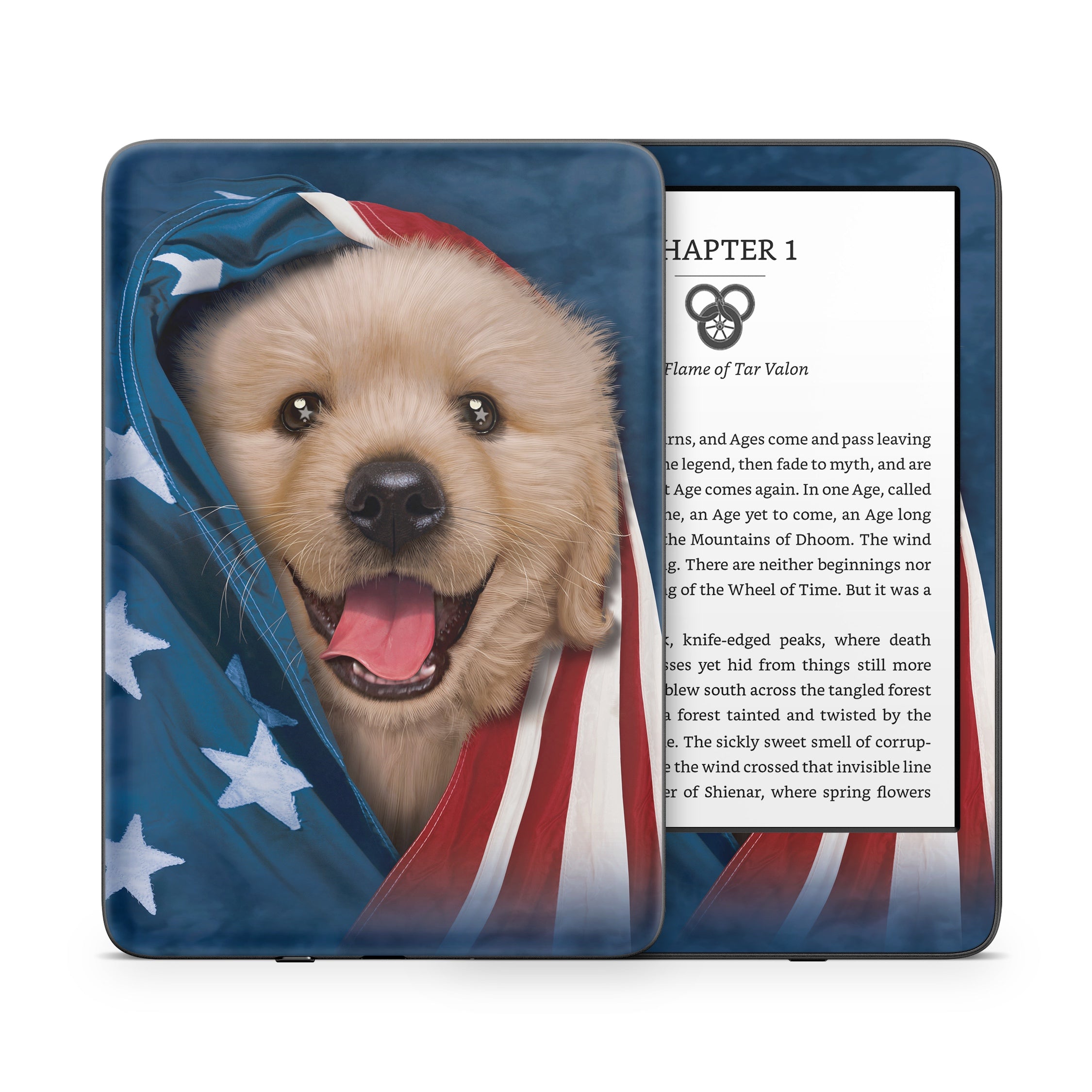 Patriotic Retriever - Amazon Kindle Skin