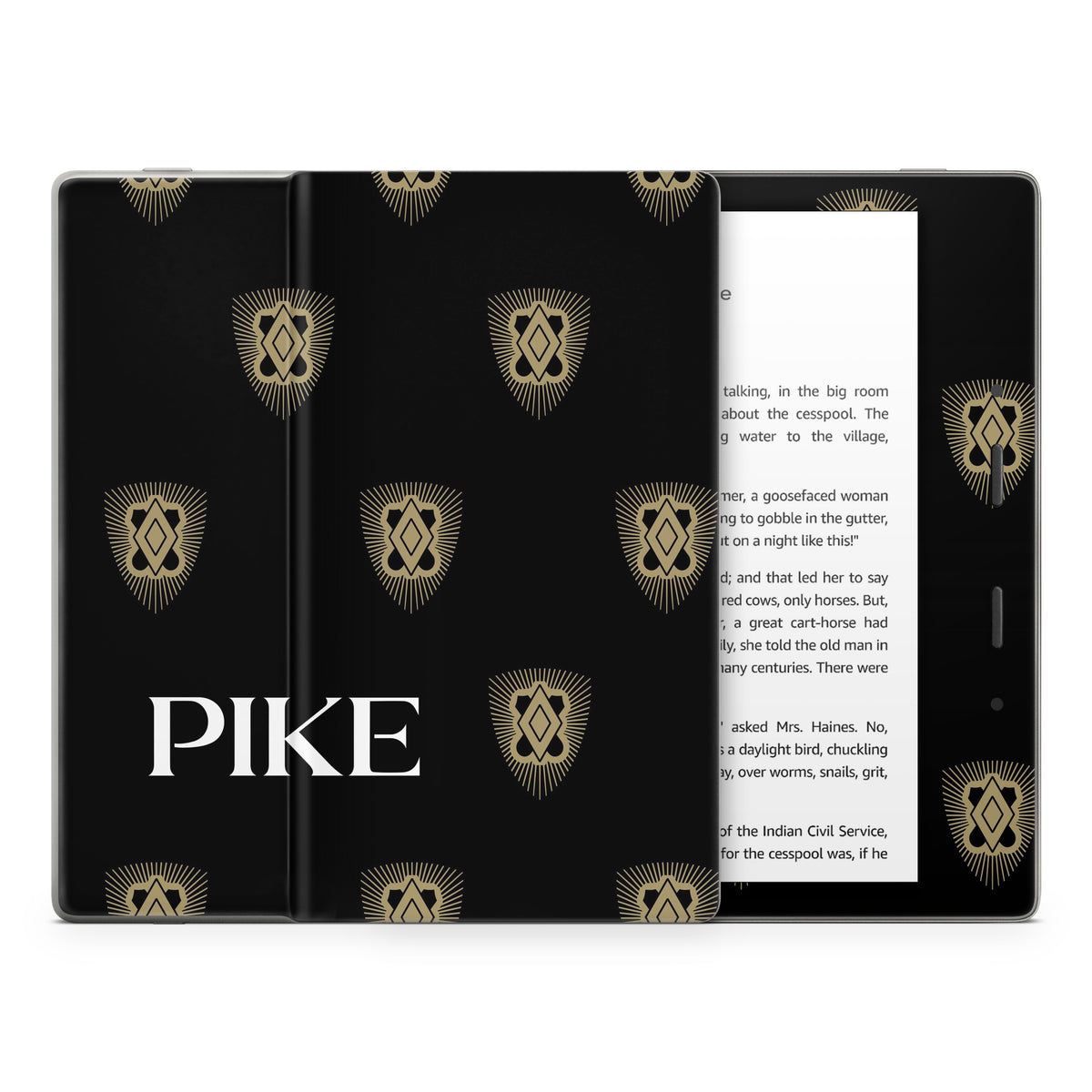 Pi Kappa Alpha PIKE Shield Pattern Black - Amazon Kindle Skin