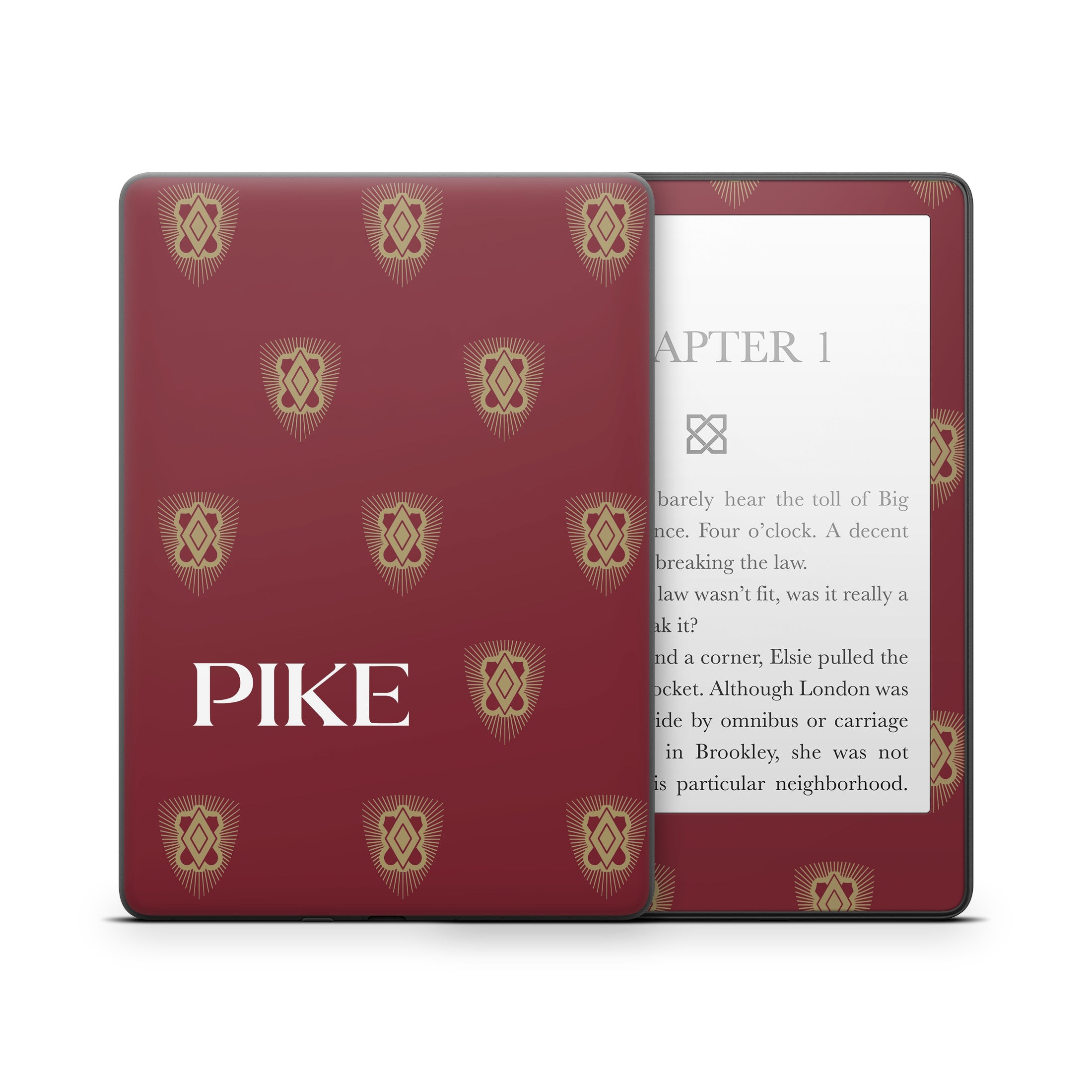 Pi Kappa Alpha PIKE Shield Pattern Garnet - Amazon Kindle Skin