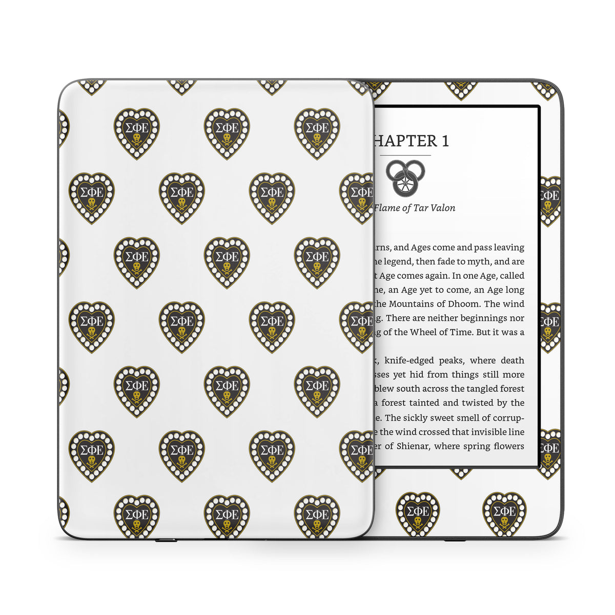 Sigma Phi Epsilon Badge Pattern White - Amazon Kindle Skin