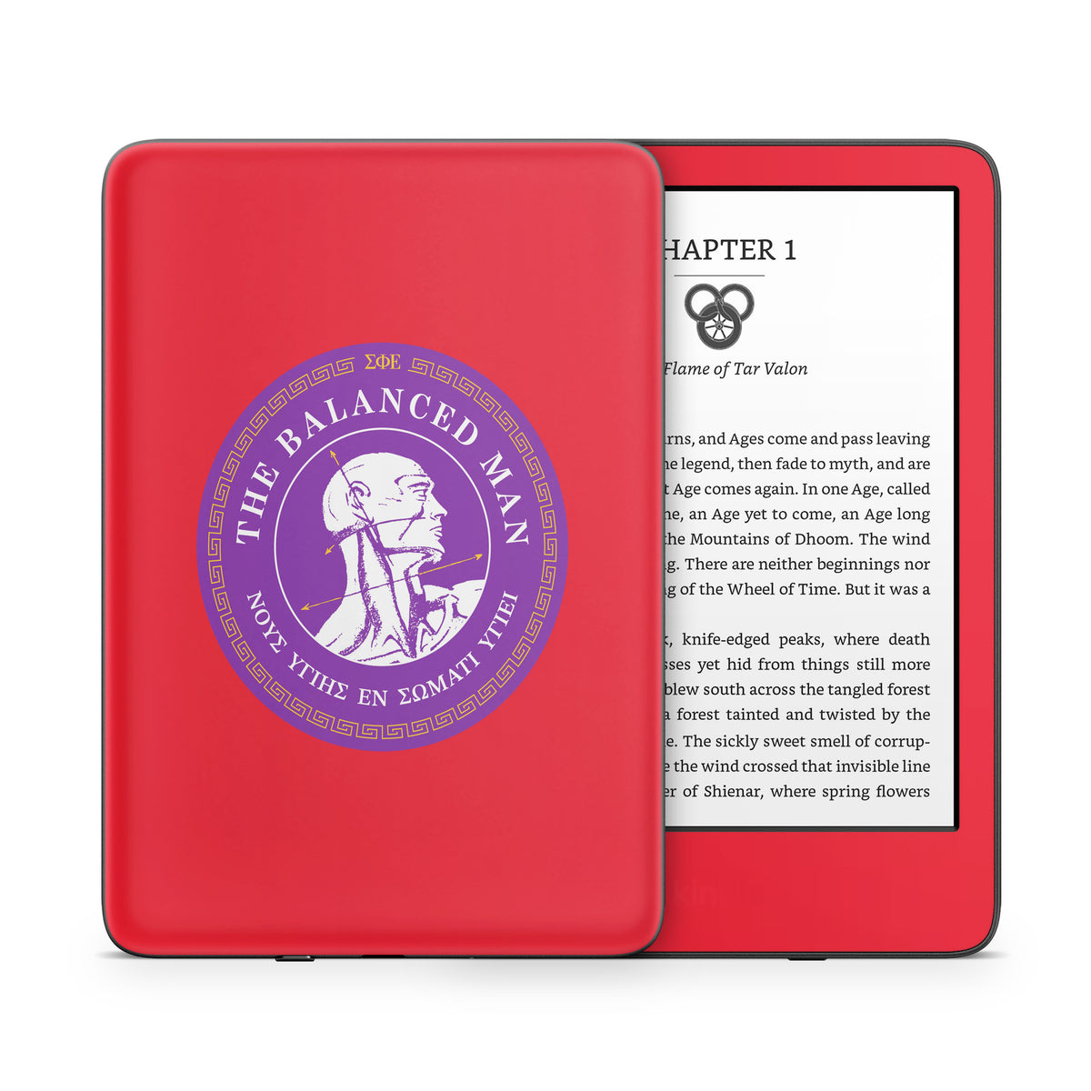 Sigma Phi Epsilon Balanced Man Red - Amazon Kindle Skin