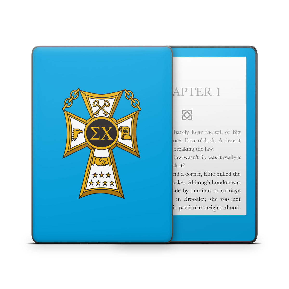 Sigma Chi Badge Blue - Amazon Kindle Skin