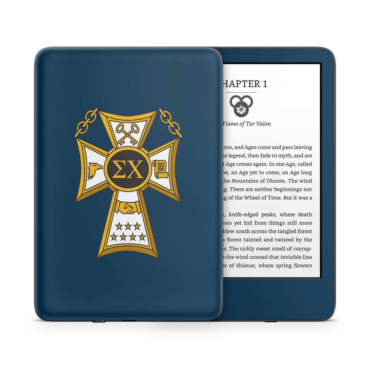 Sigma Chi Badge Navy - Amazon Kindle Skin