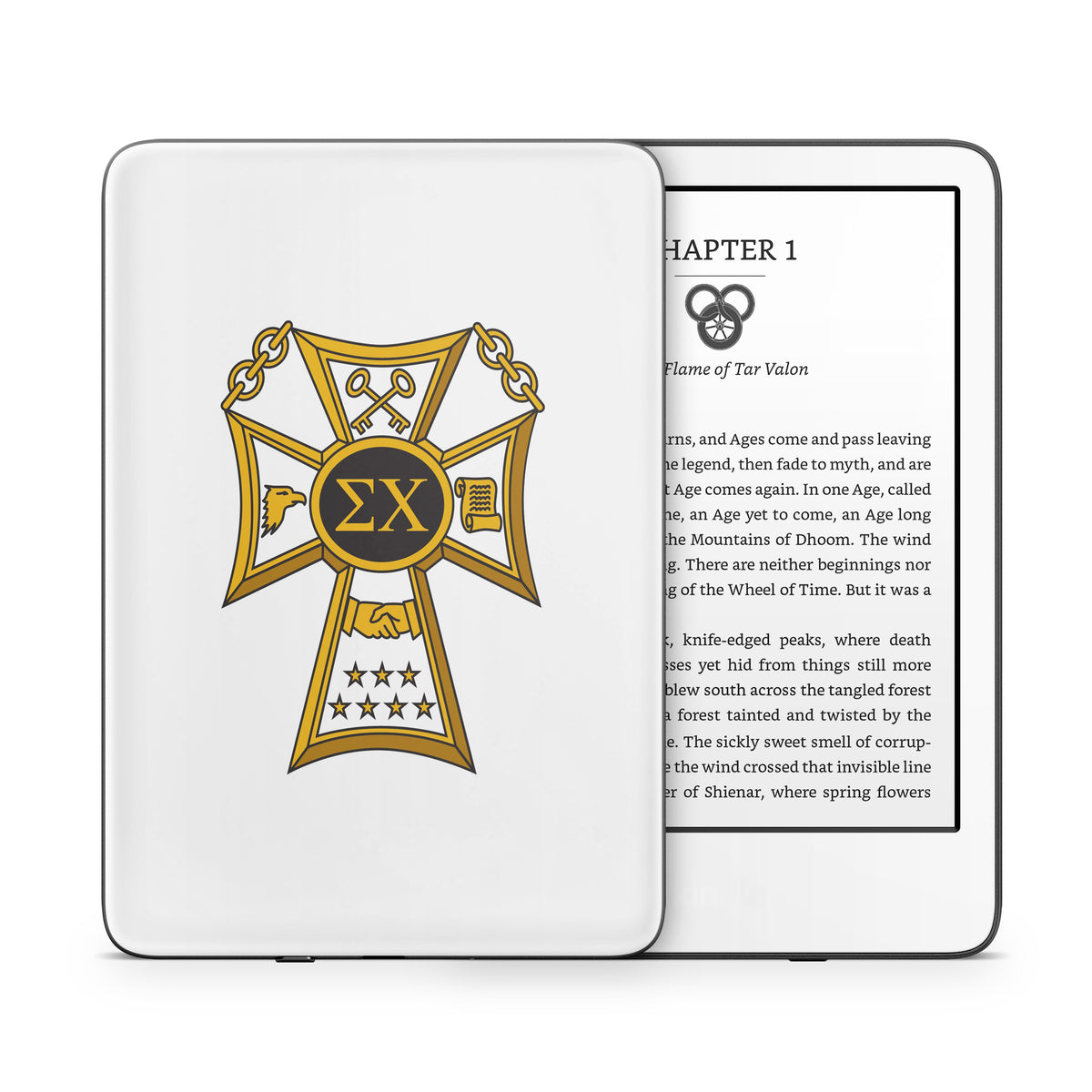 Sigma Chi Badge White - Amazon Kindle Skin