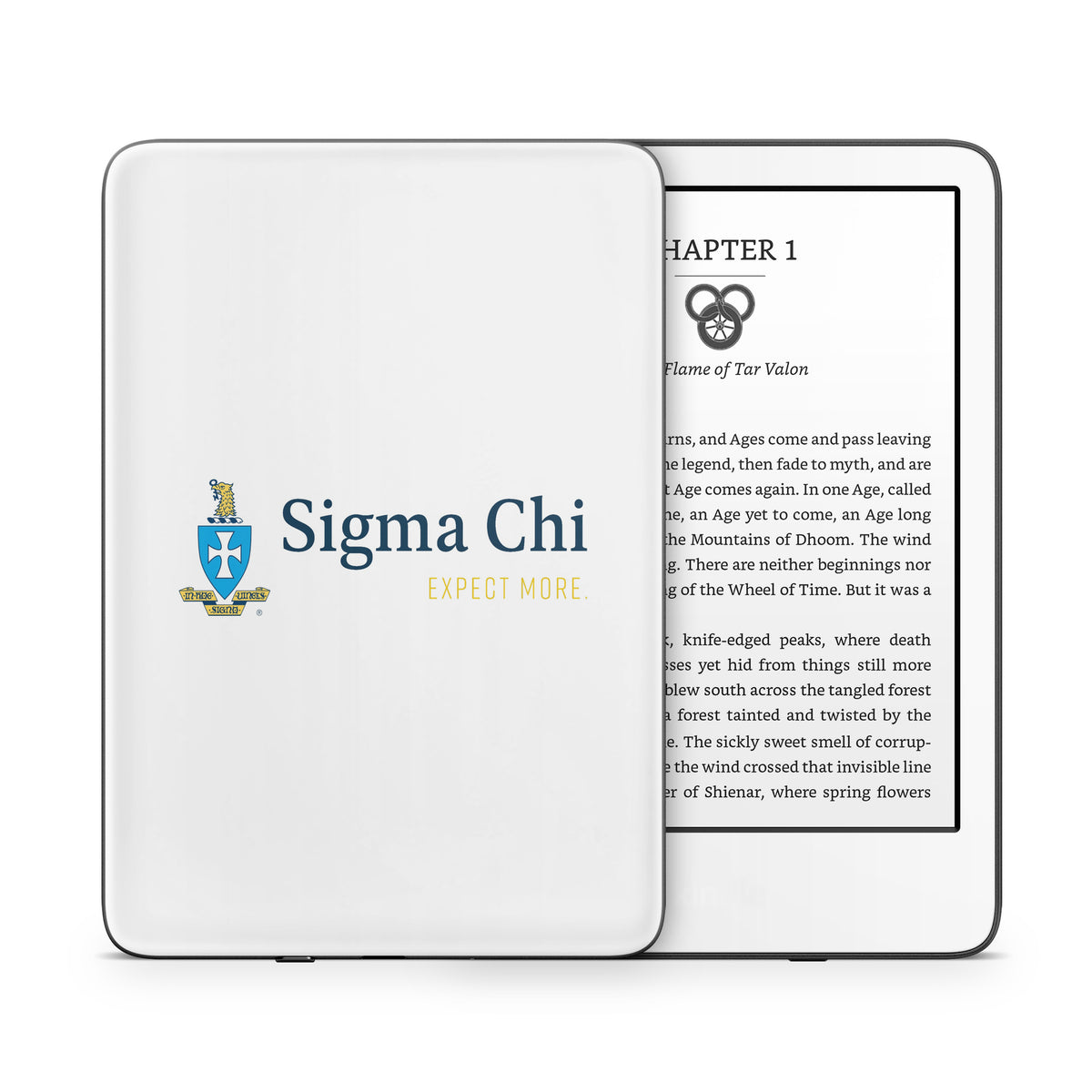 Sigma Chi Logo White - Amazon Kindle Skin