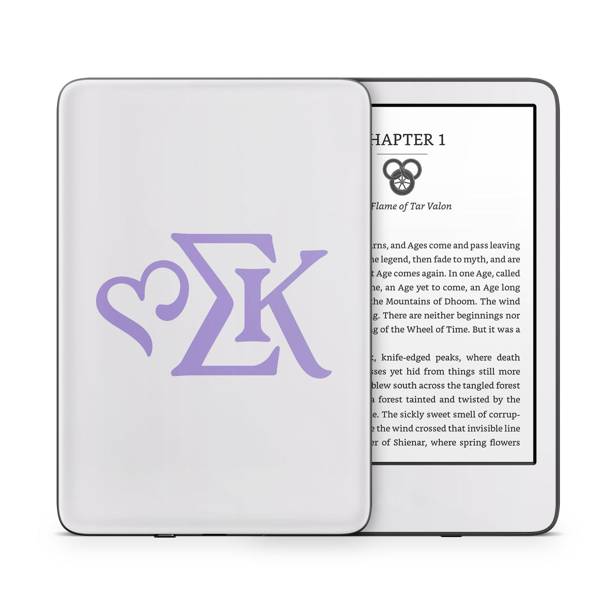 Sigma Kappa Greek Letters Legacy Lavender on Dove Love - Amazon Kindle Skin