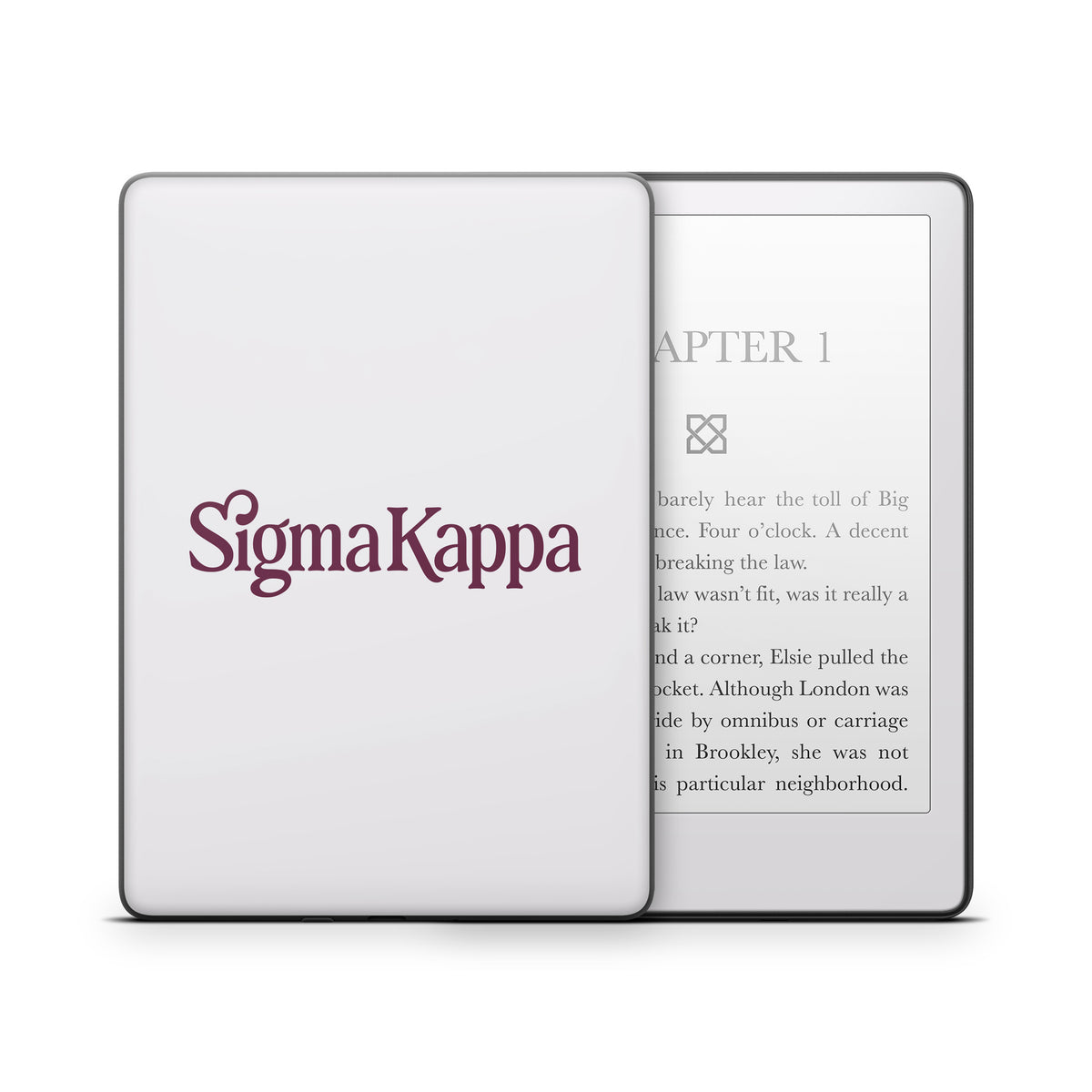 Sigma Kappa Primary Logo Mary Maroon on Dove Love - Amazon Kindle Skin