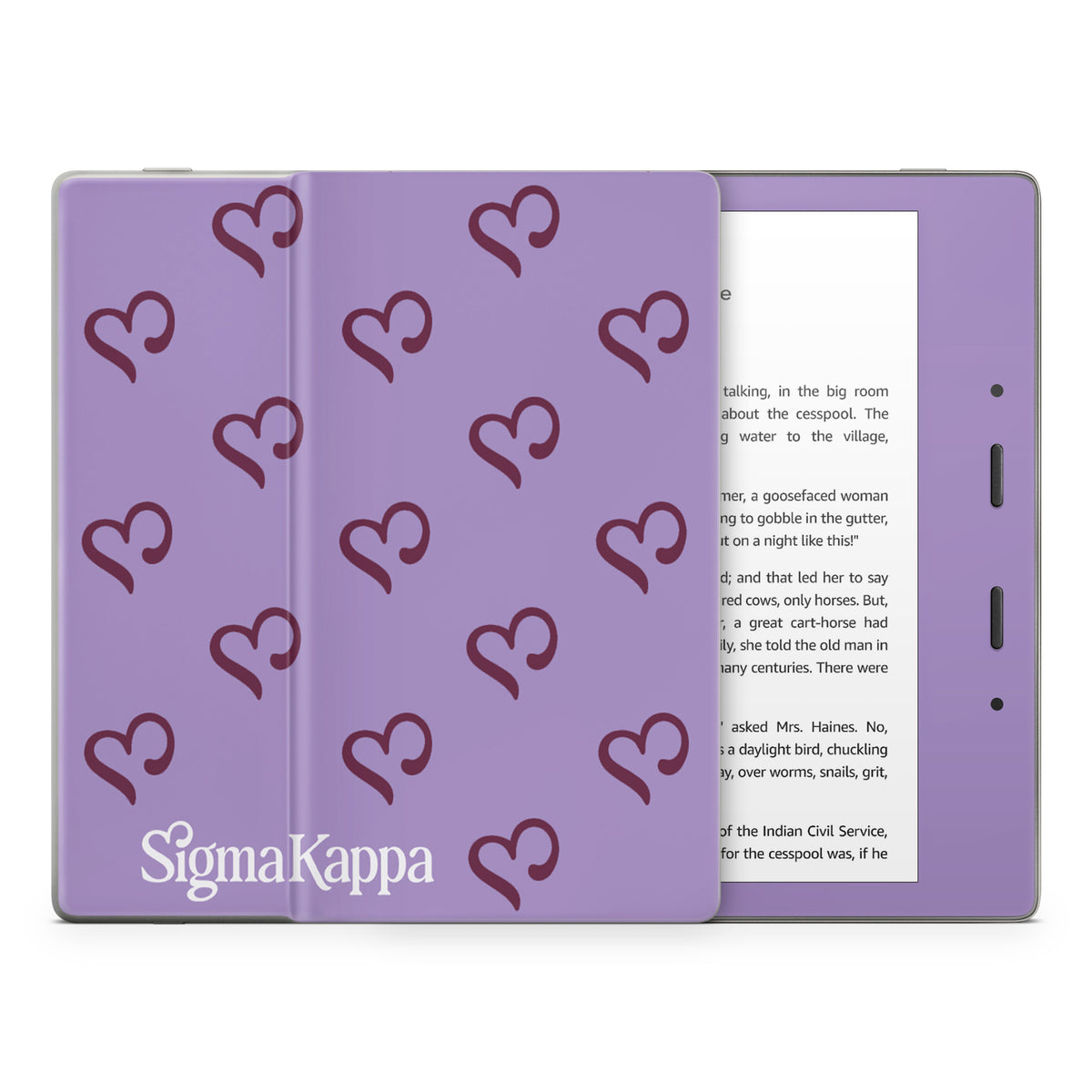 Sigma Kappa Hearts Pattern - Amazon Kindle Skin