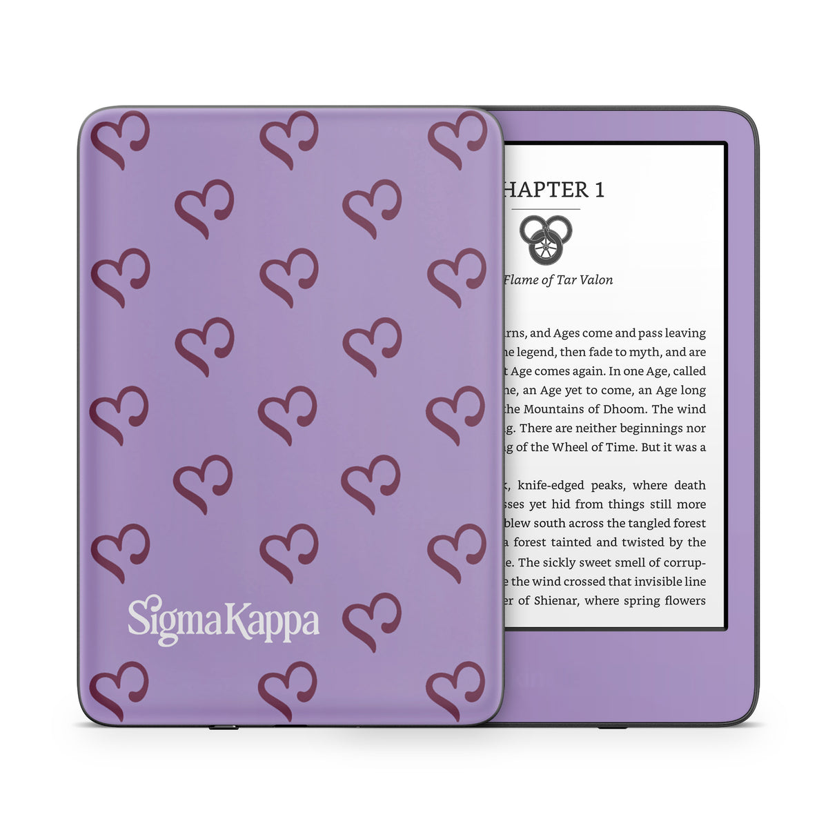 Sigma Kappa Hearts Pattern - Amazon Kindle Skin