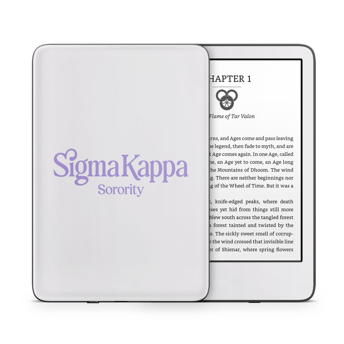 Sigma Kappa Sorority Logo Legacy Lavender on Dove Love - Amazon Kindle Skin