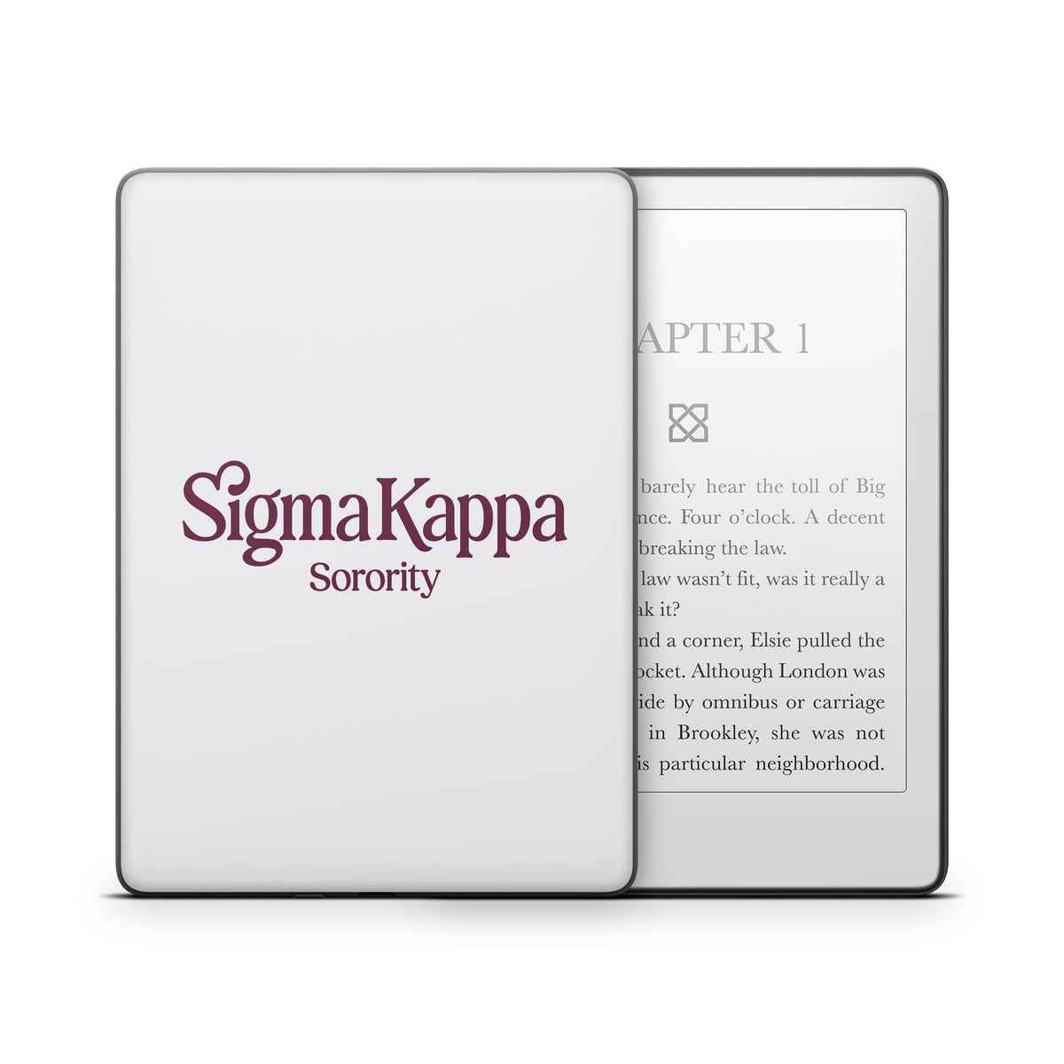 Sigma Kappa Sorority Logo Mary Maroon on Dove Love - Amazon Kindle Skin