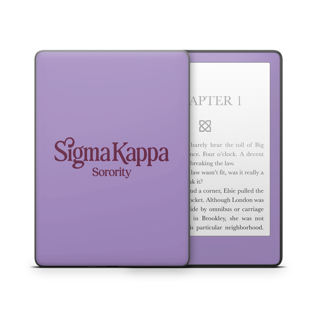 Sigma Kappa Sorority Logo Mary Maroon on Legacy Lavender - Amazon Kindle Skin