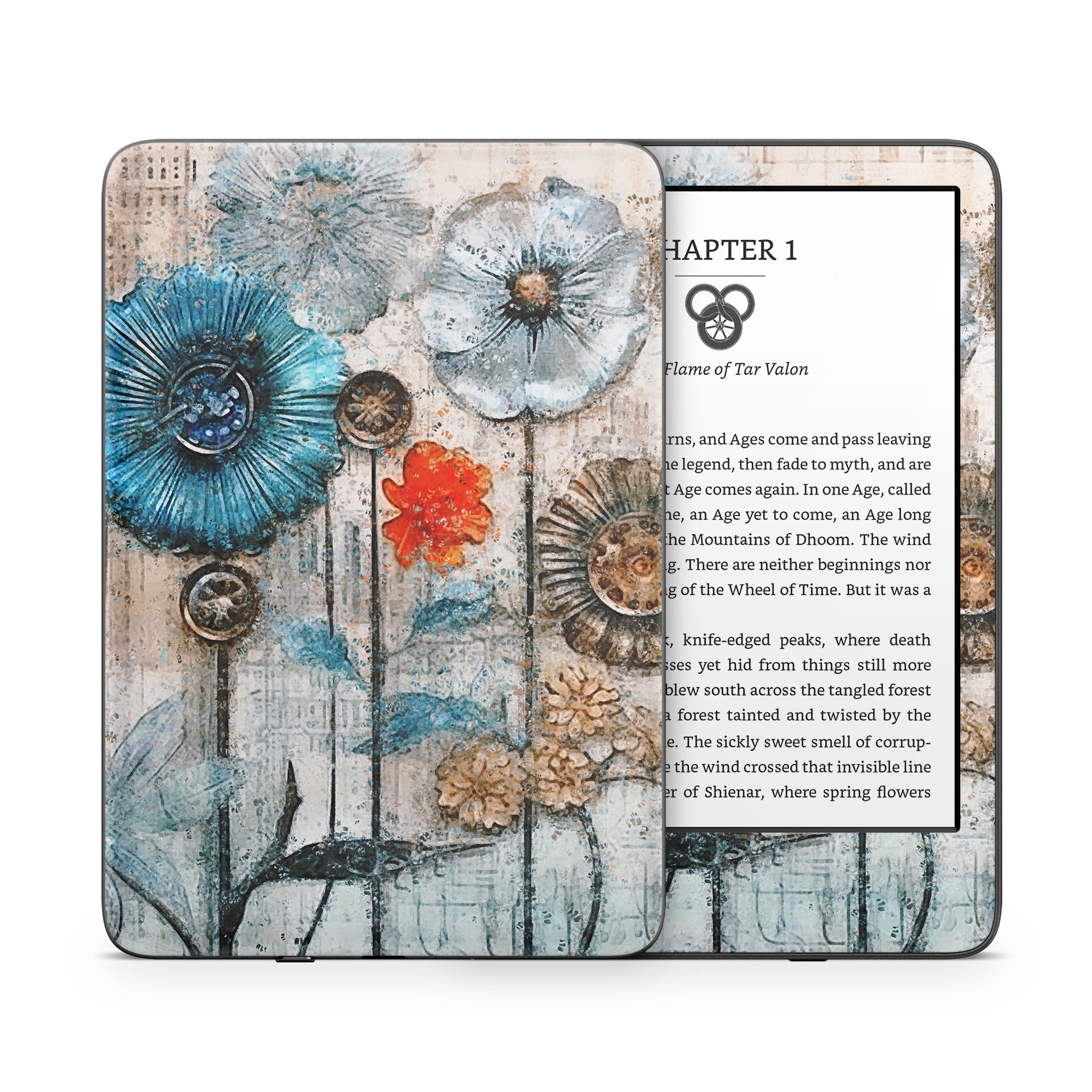 Steampunk Flowers - Amazon Kindle Skin