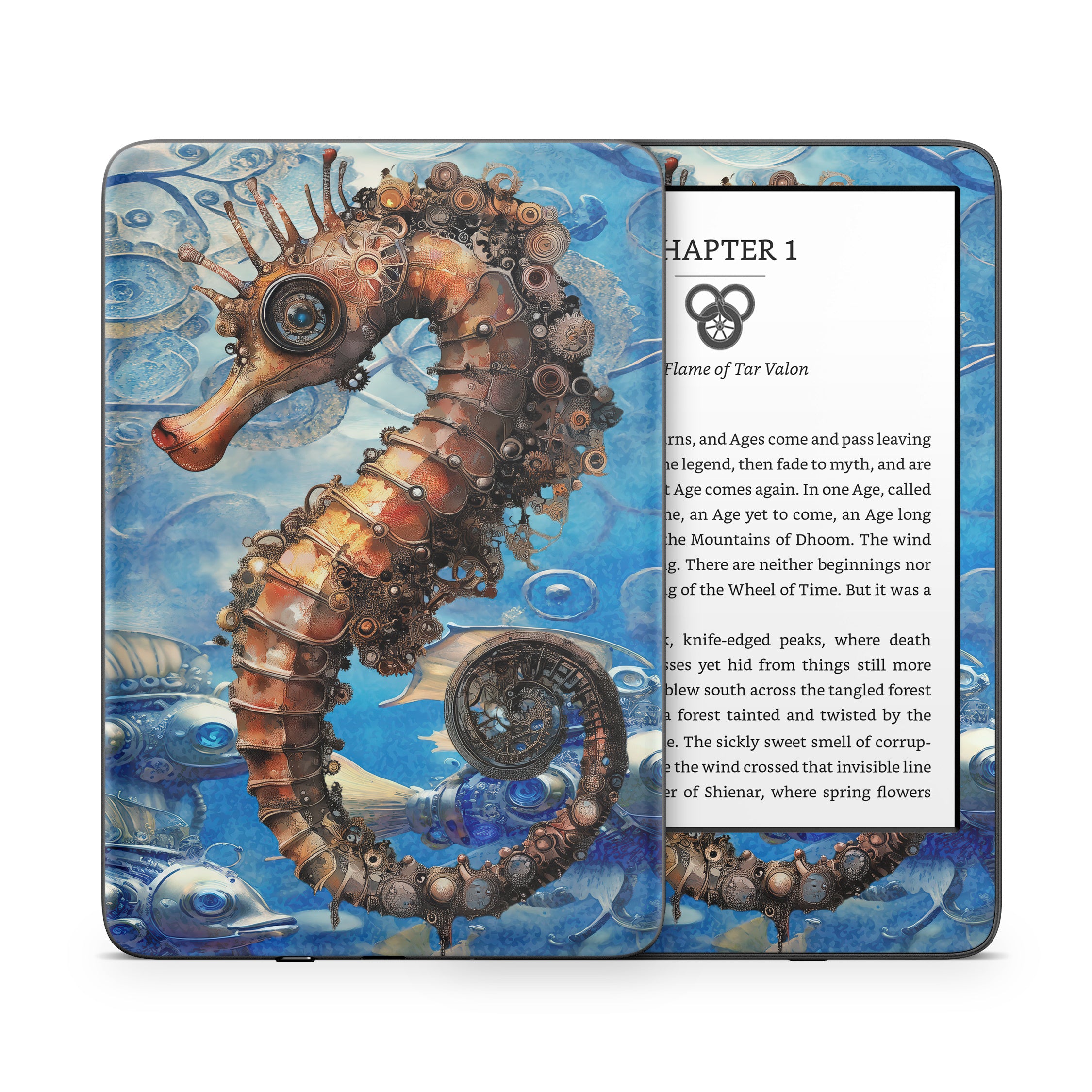 Steampunk Seahorse - Amazon Kindle Skin