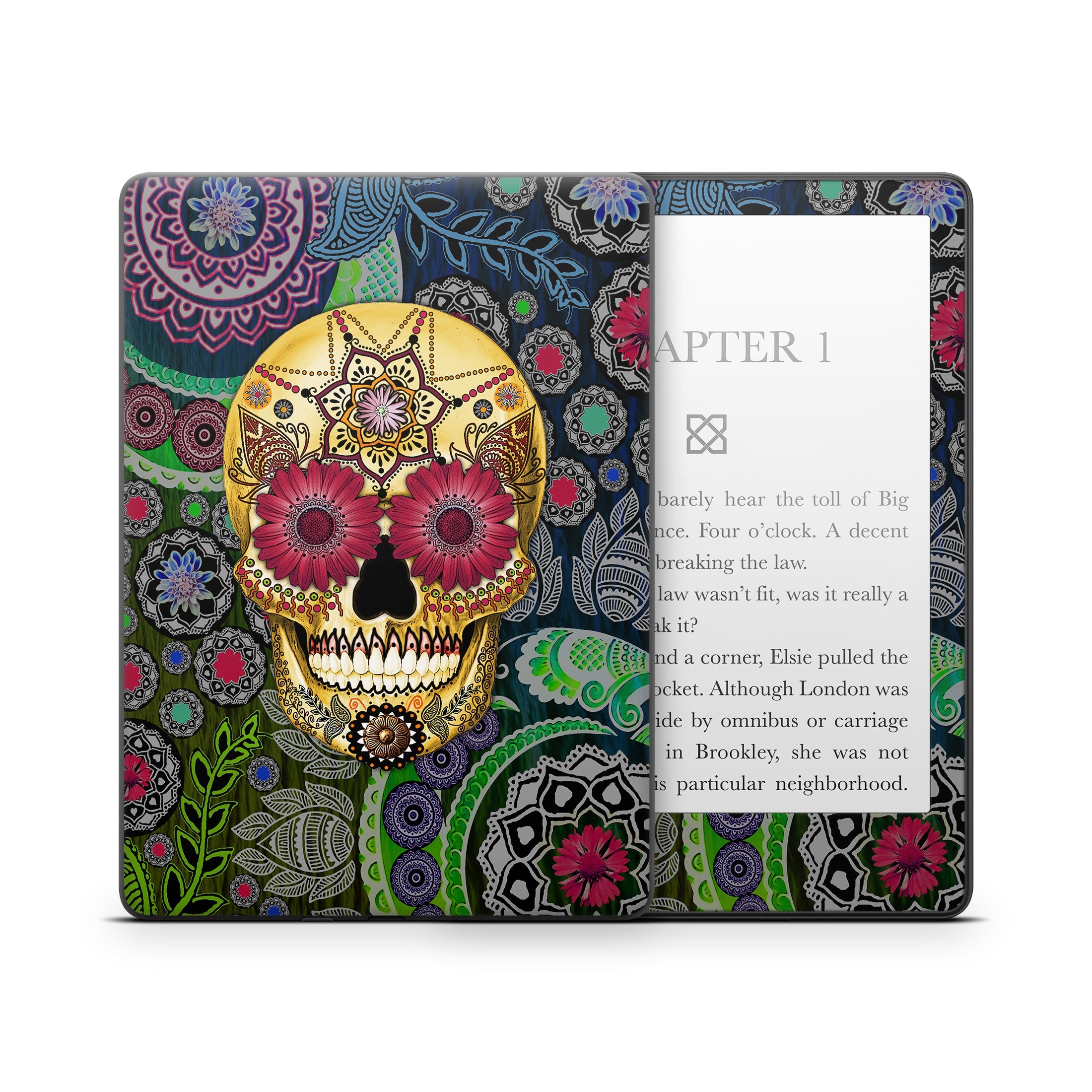 Sugar Skull Paisley - Amazon Kindle Skin