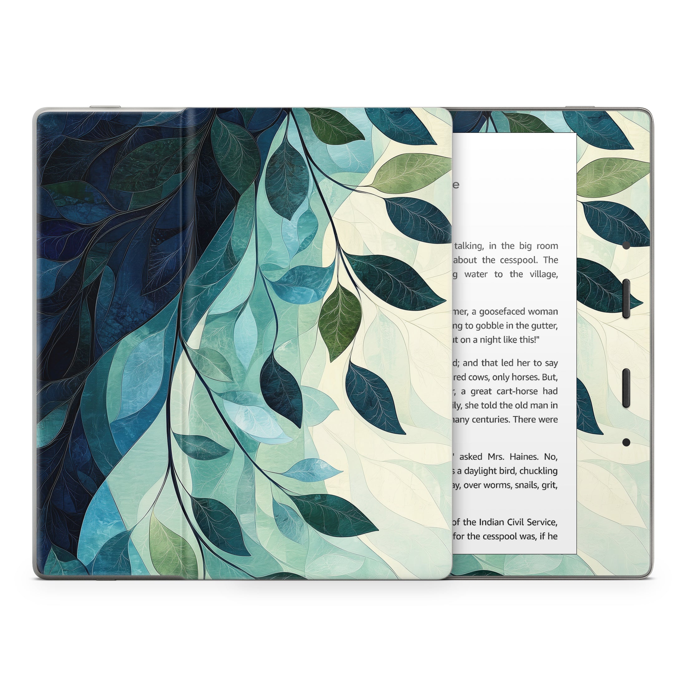 Teal and Indigo - Amazon Kindle Skin