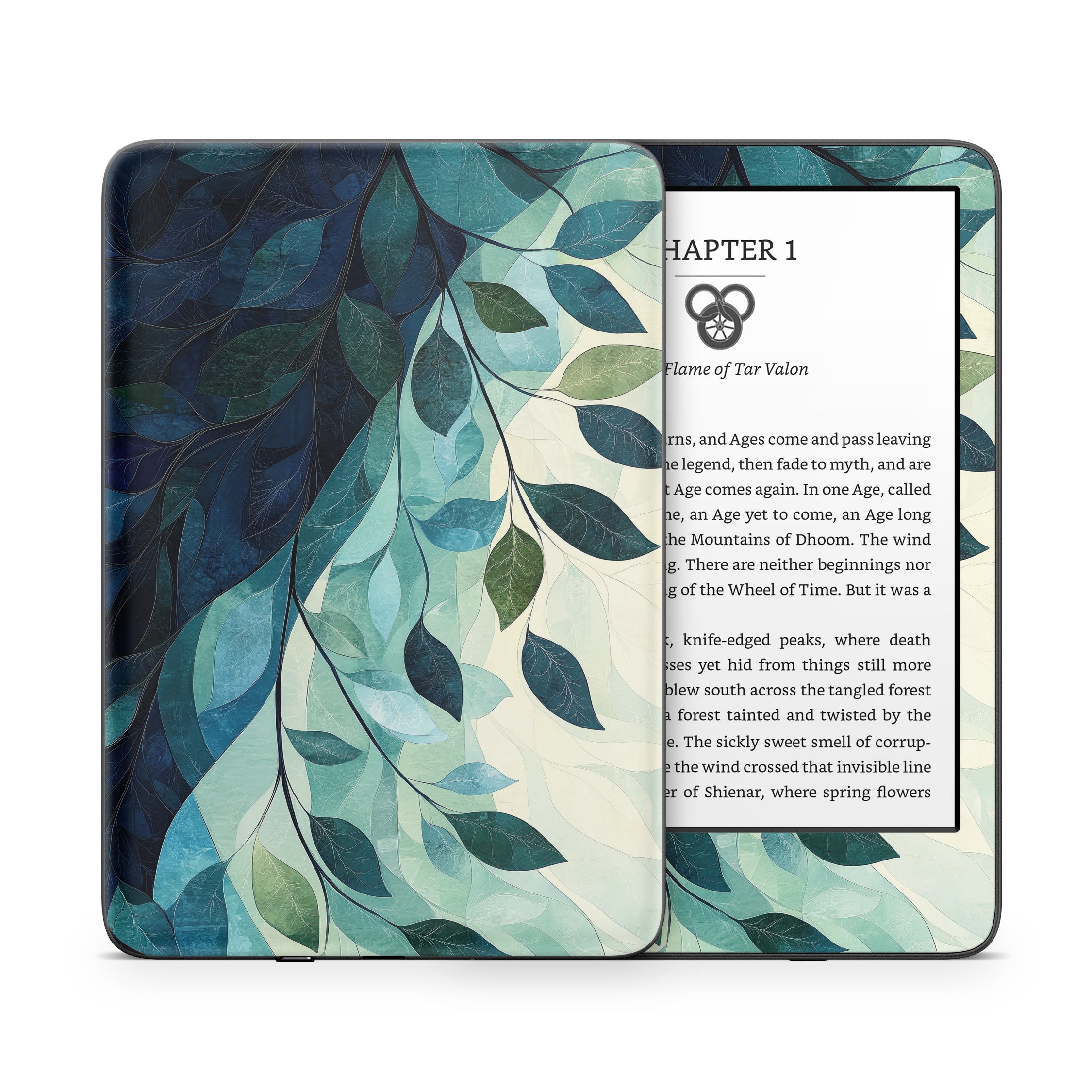 Teal and Indigo - Amazon Kindle Skin