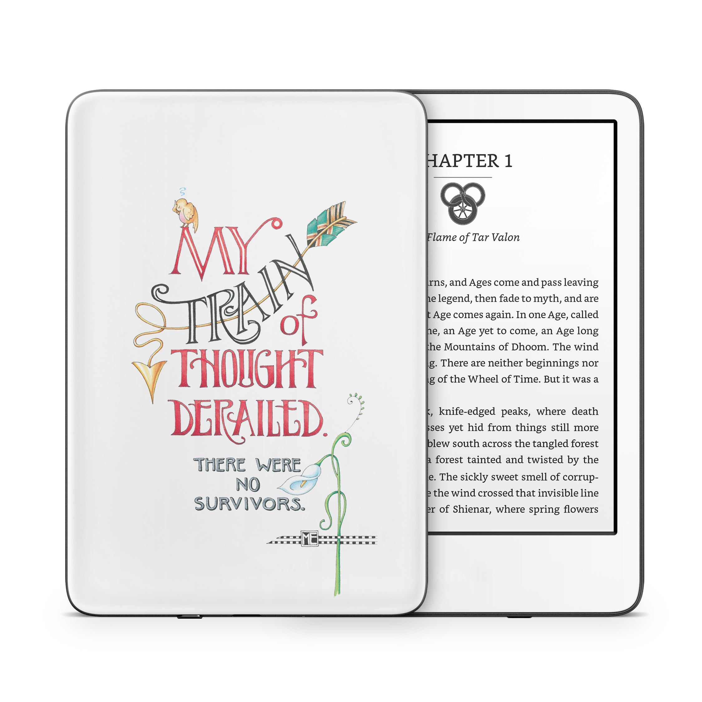 Train Derailed - Amazon Kindle Skin