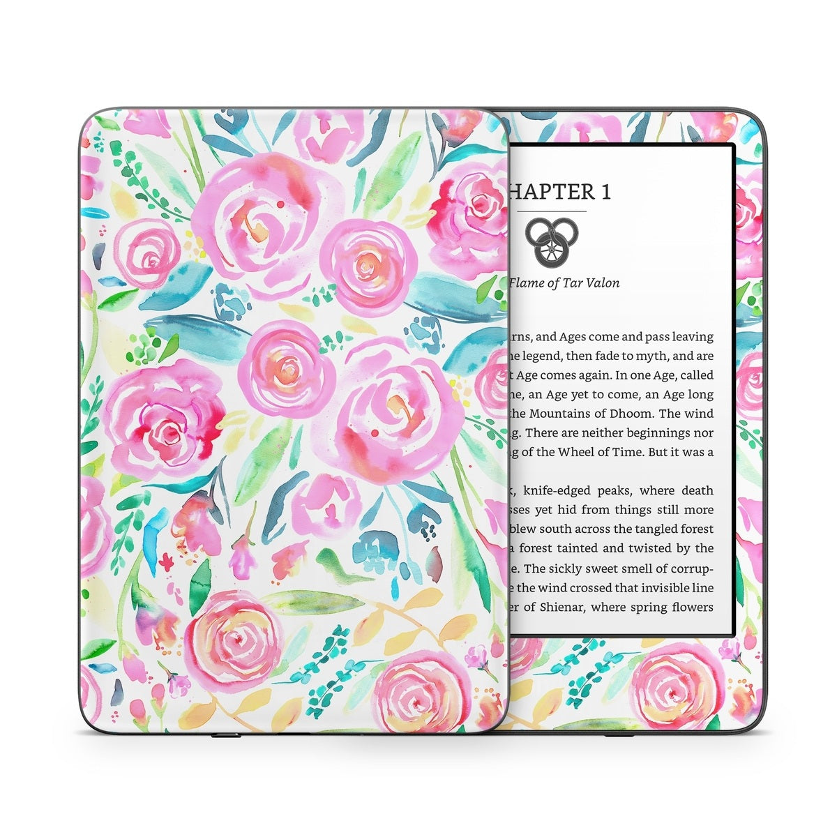 Watercolor Roses - Amazon Kindle Skin
