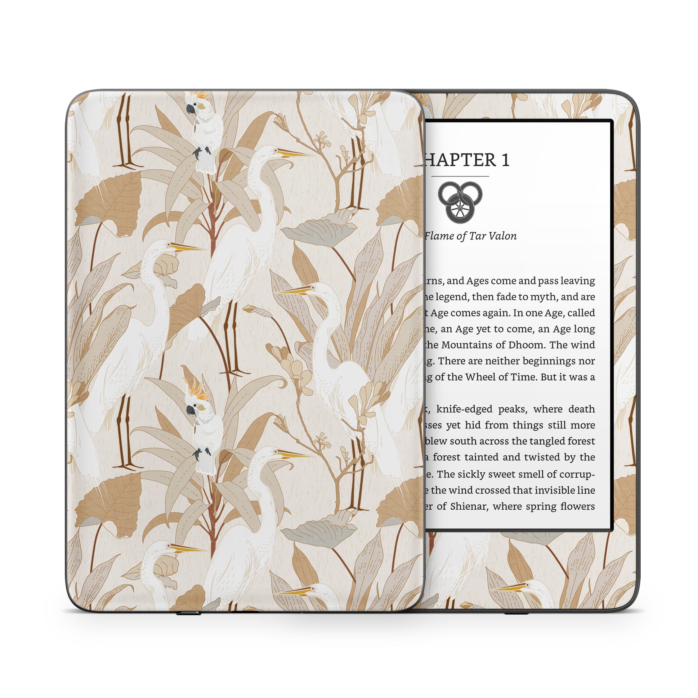White Cranes Cockatoo - Amazon Kindle Skin