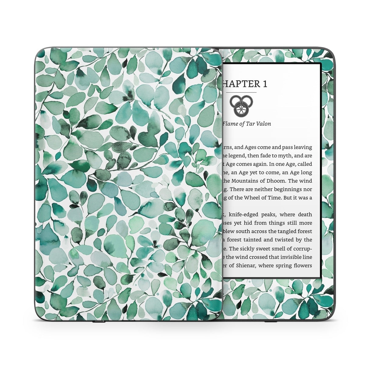 Watercolor Eucalyptus Leaves - Amazon Kindle Skin