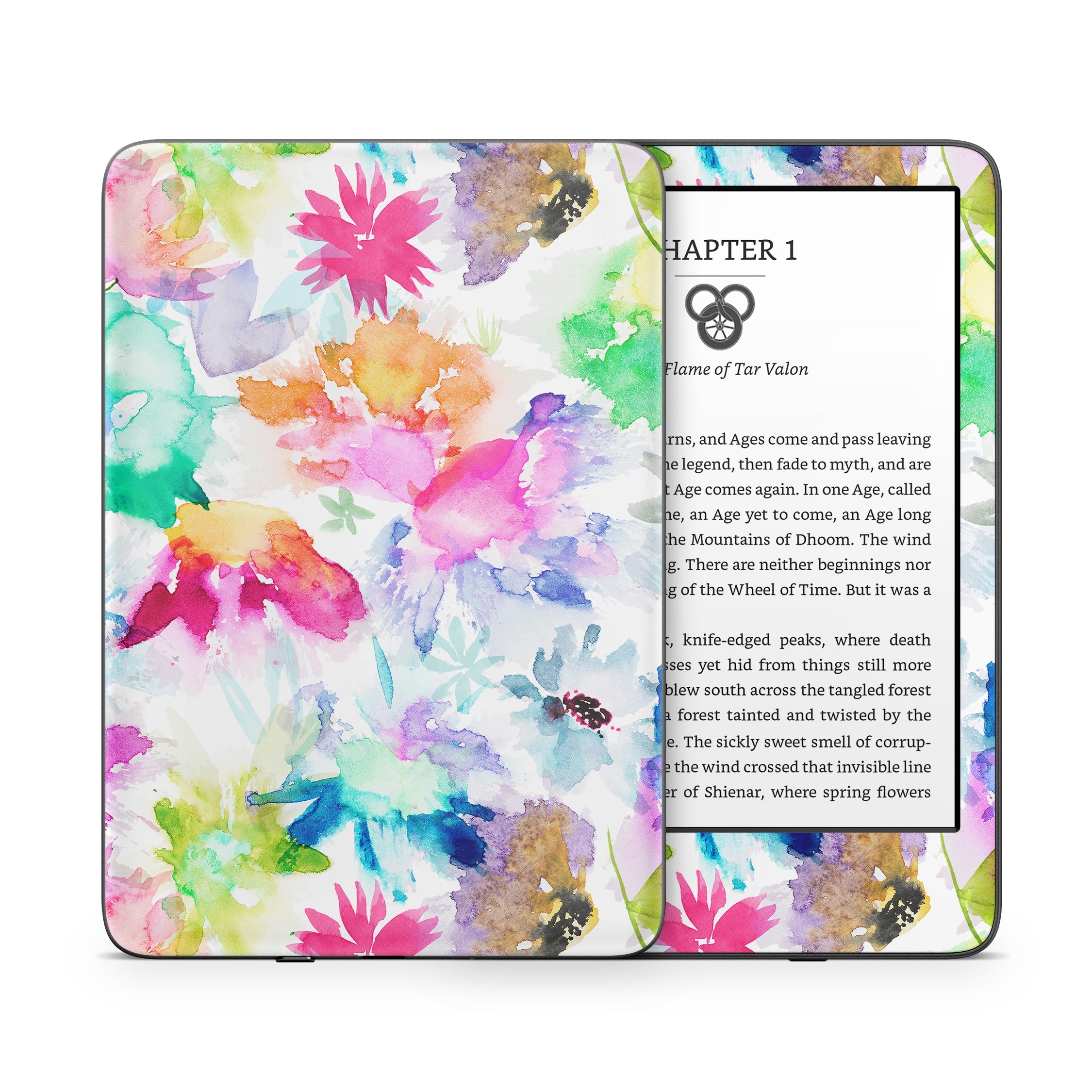 Watercolor Spring Memories - Amazon Kindle Skin
