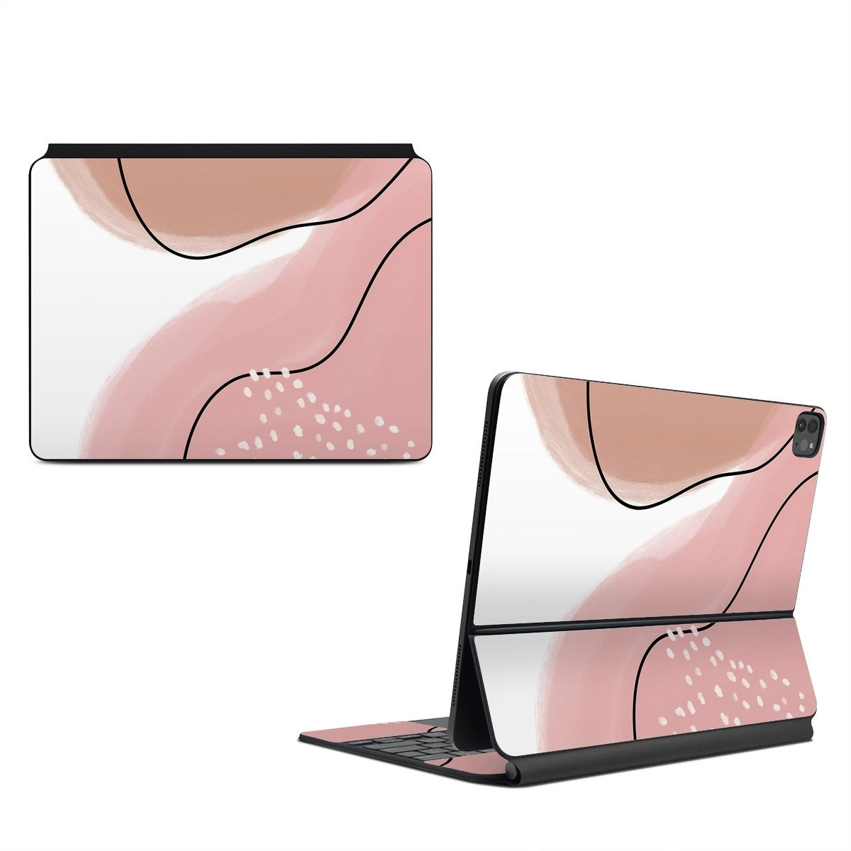 Abstract Pink and Brown - Apple Magic Keyboard for iPad Skin