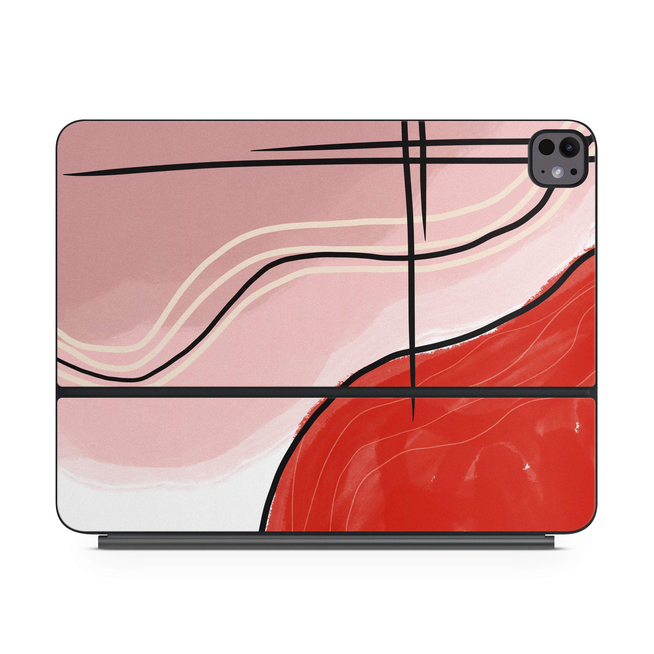 Abstract Red - Apple Magic Keyboard for iPad Skin
